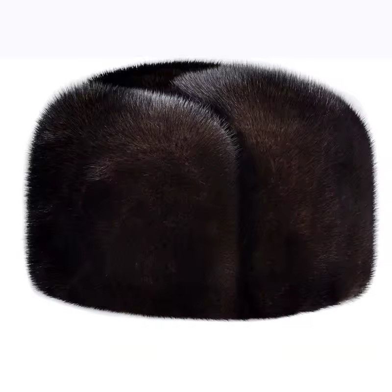 Vintage Real Mink Fur Winter Genuine Bomber Hat Beanie Unisex Size ONE SIZE - 4 Thumbnail