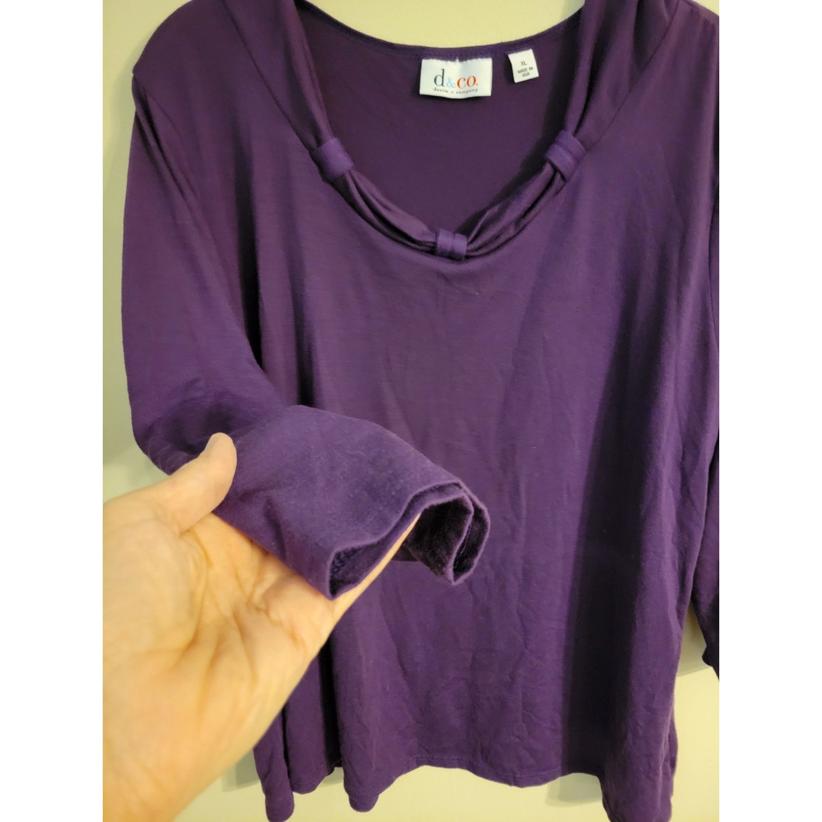 Denim & Co. Denim & Co Purple Top XL Size XL / US 12-14 / IT 48-50 - 3 Thumbnail