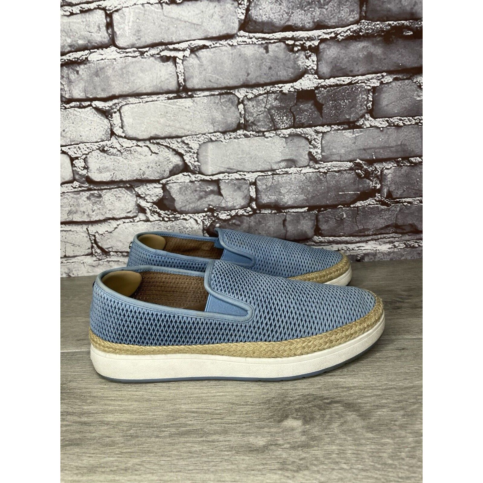 Donald Pliner Donald J Pliner Palm Lagoon Blue Leather Espadrille Shoes Wo Size US 10 / IT 40 - 14 Thumbnail