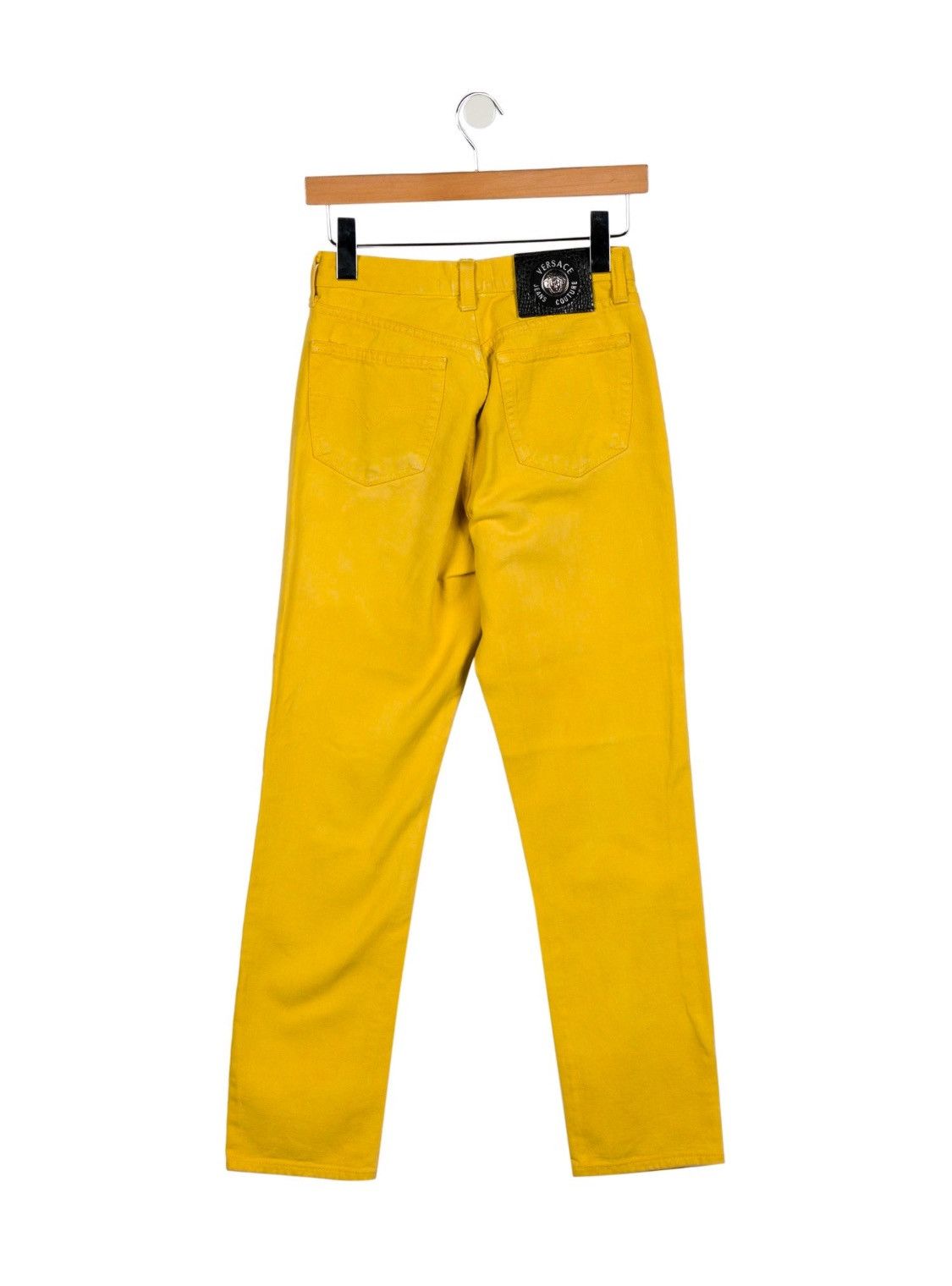 Versace Jeans Couture VERSACE Jeans Couture Vintage Yellow Straight Leg Jeans Size 26" / US 2 / IT 38 - 2 Thumbnail