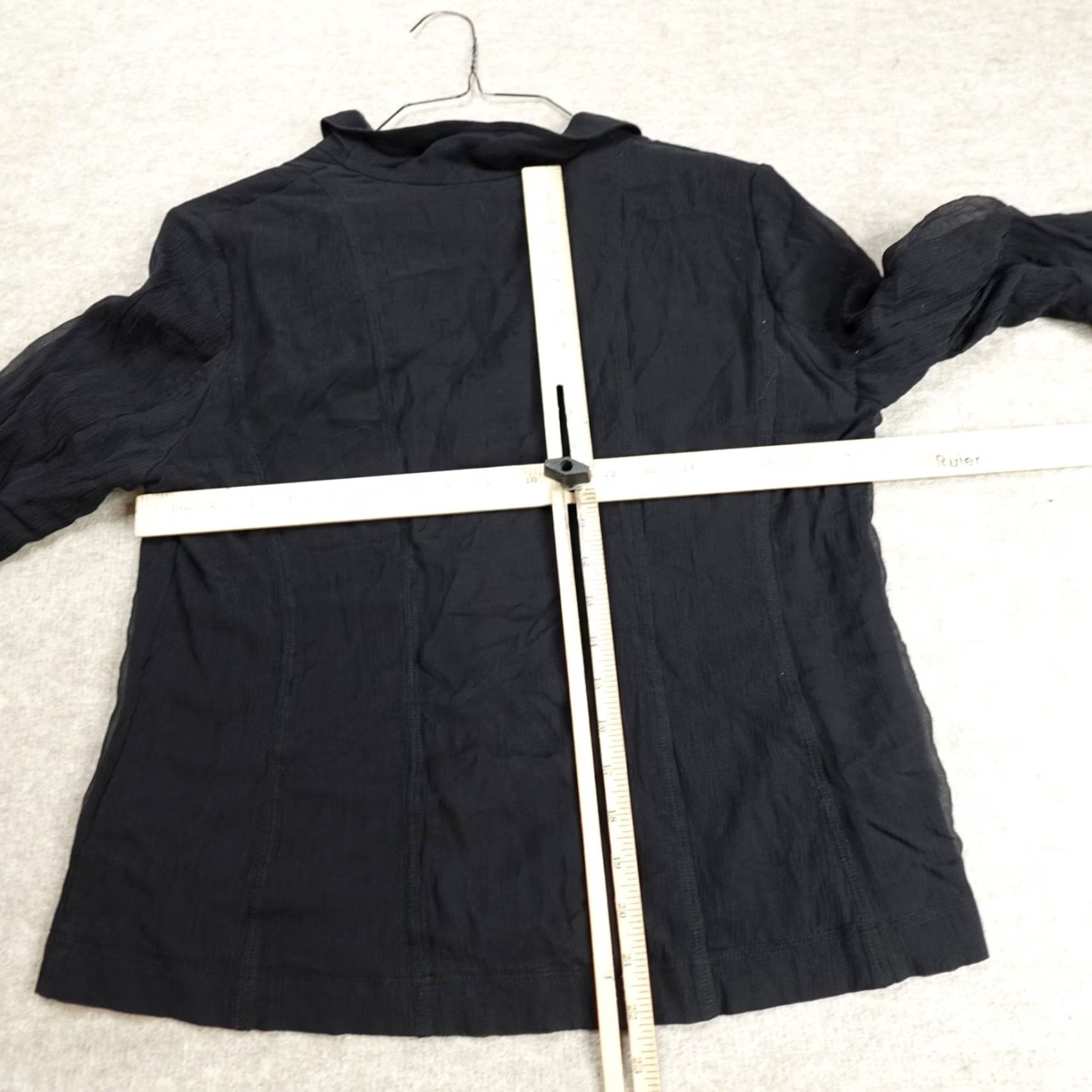 Eileen Fisher Eileen Fisher Jacket Black Blazer Silk 3/4 Sleeves Large Size L / US 10 / IT 46 - 5 Thumbnail