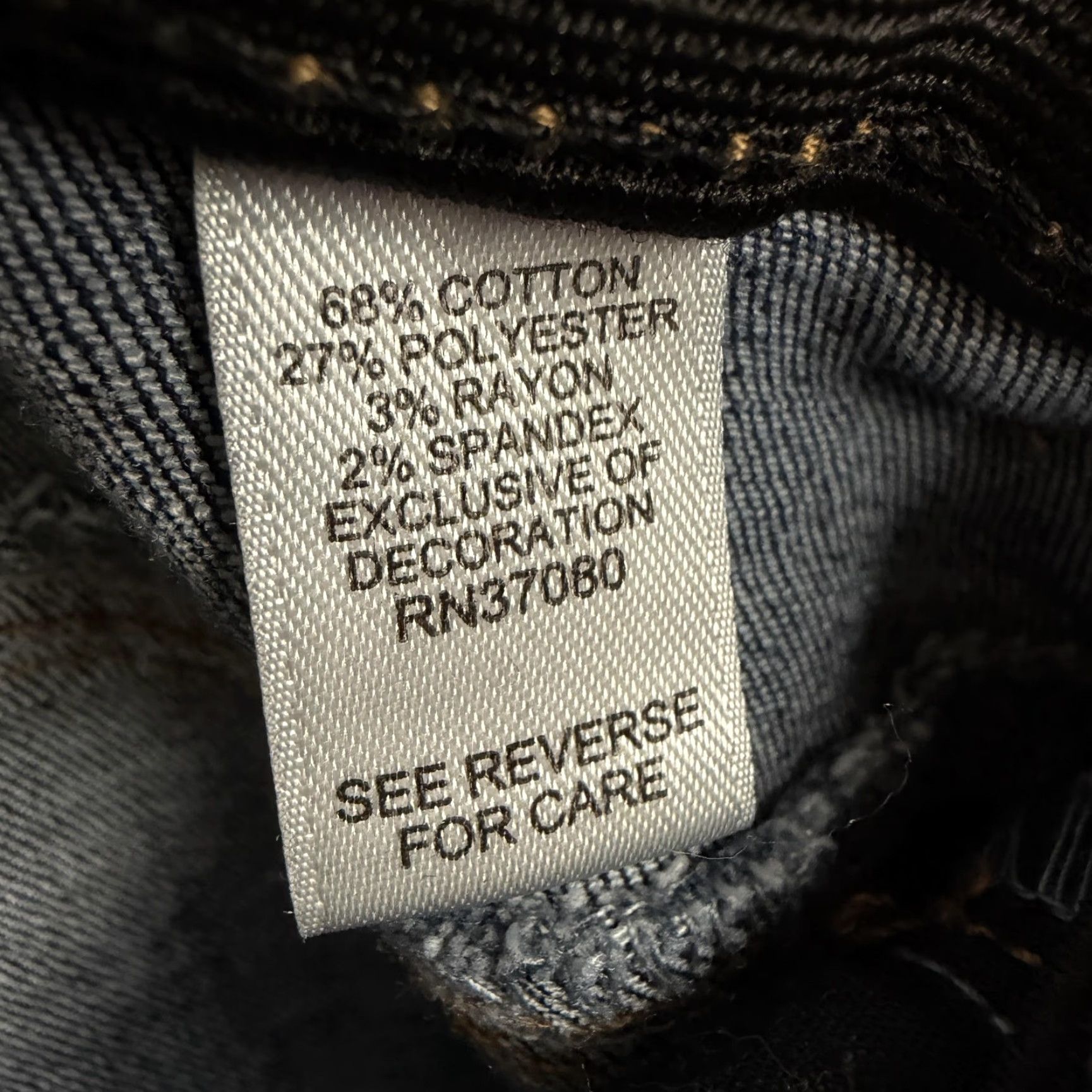Vintage Cato Denim Jeans 20W Plus High Rise Comfort Stretch 40x29 Western Americana 5-Pocket Embroidered Dark Blue Straight Womens Jeans Size 42" / US 20 - 7 Thumbnail