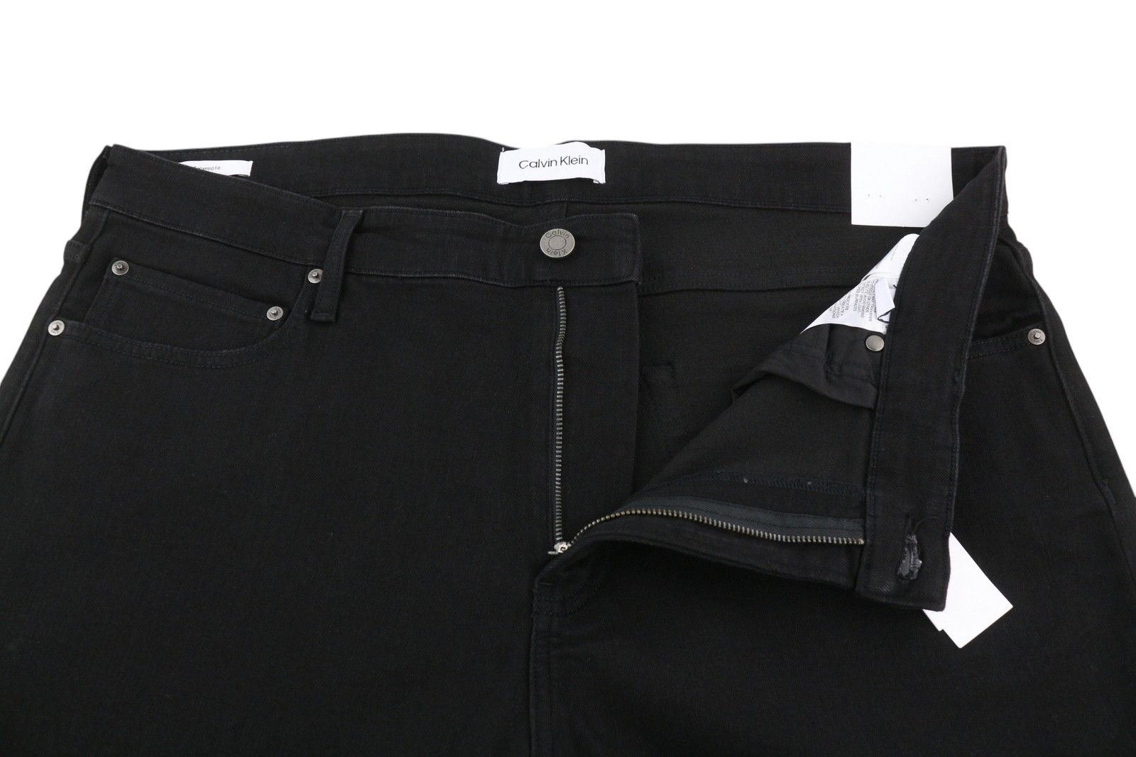 Calvin Klein TAPERED RINSE BLACK W38/L32 Stretch Denim Jeans 84962 Size US 38 / EU 54 - 4 Thumbnail