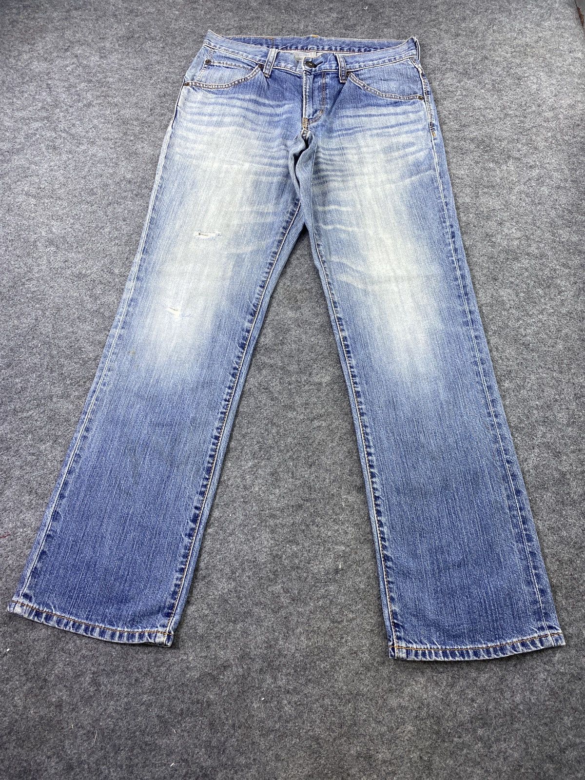 Edwin × Jean × Vintage Classic Noueau by Edwin Distress Blue Wash Denim - J975 Size US 34 / EU 50 - 2 Thumbnail