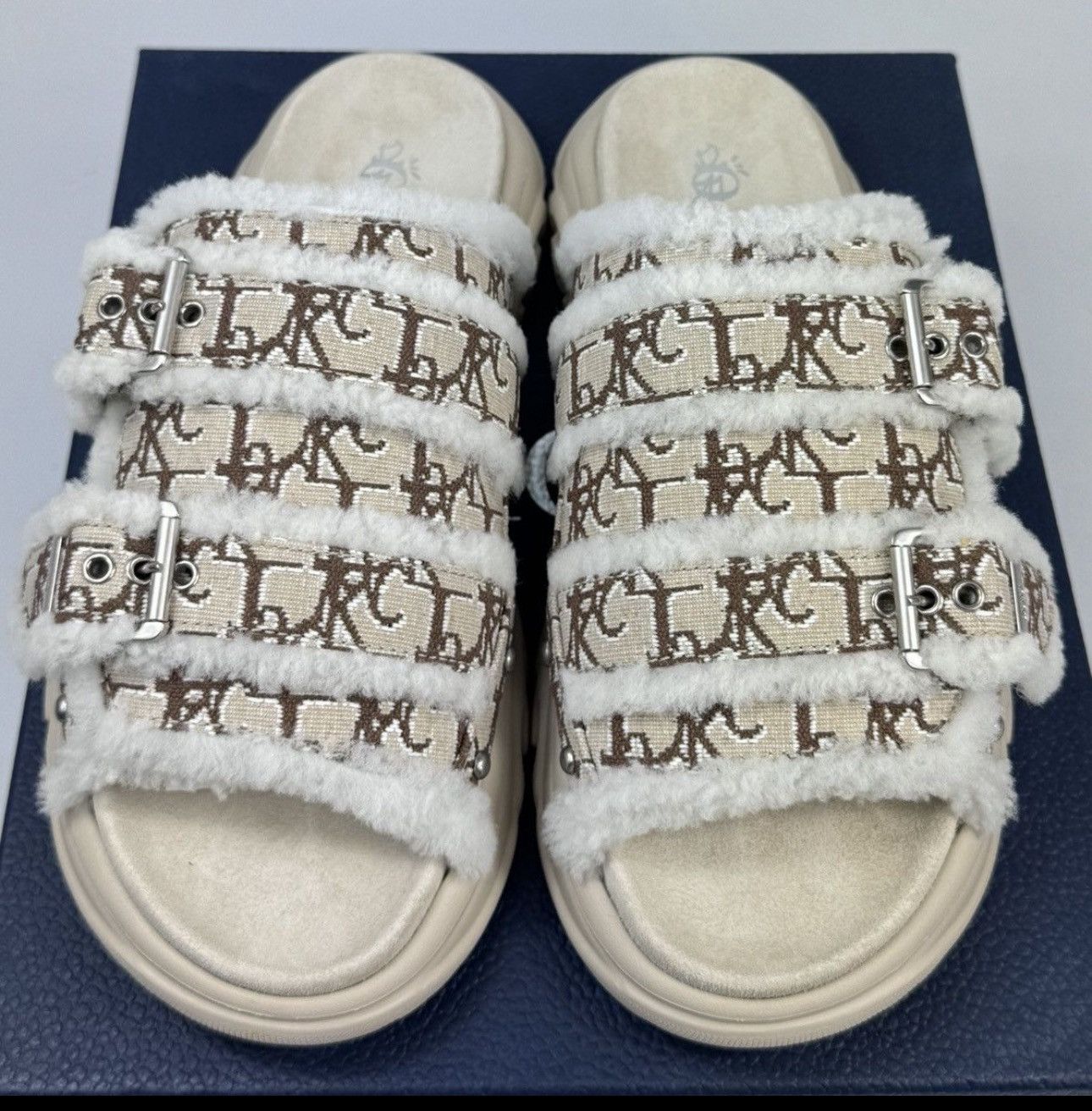 Dior × Travis Scott CACTUS JACK OBLIQUE PRINT ADJUSTABLE SLIDES Size US 10 / EU 43 - 1 Thumbnail