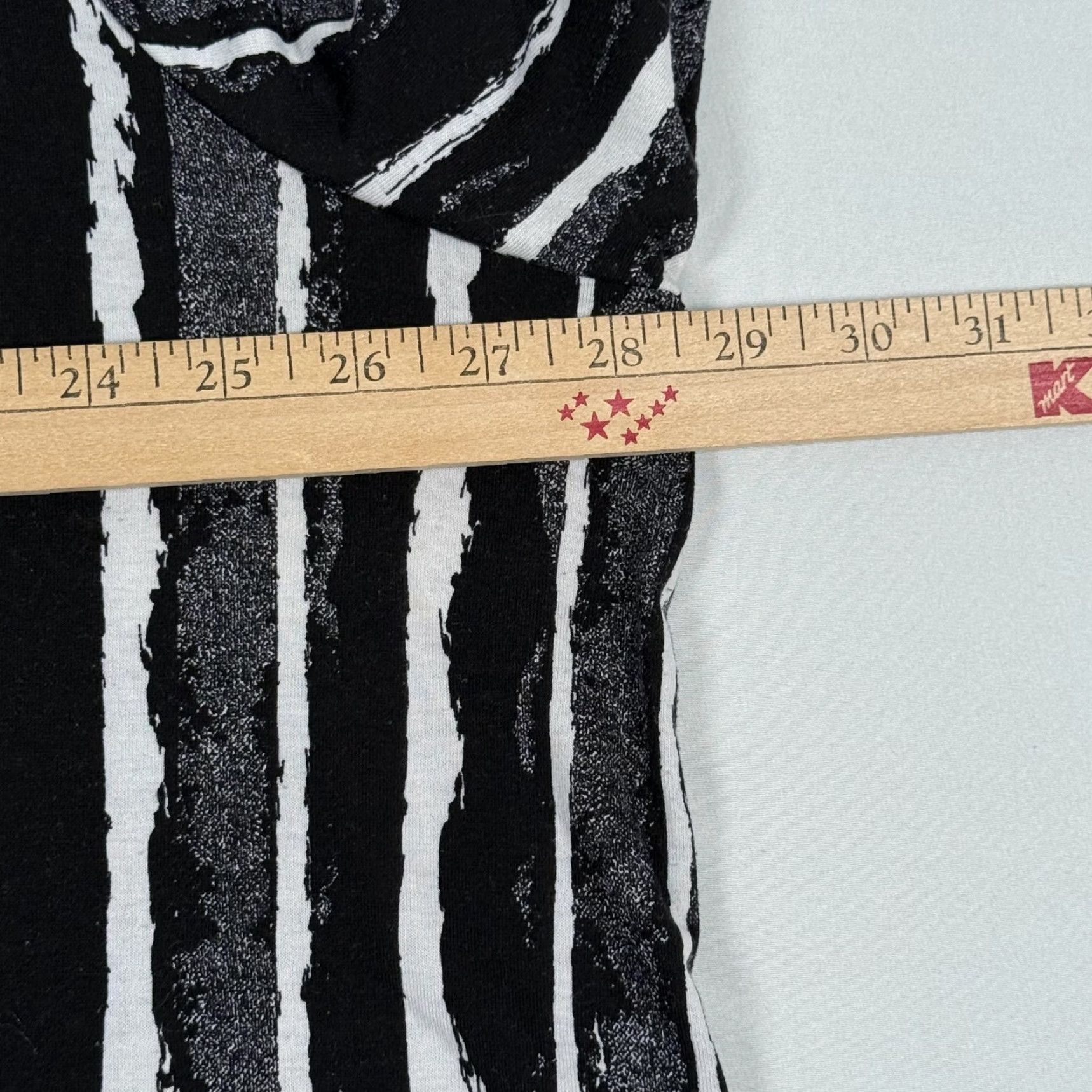 Vintage VINTAGE Button Up Tunic 3X Top Roll Tab Sleeve Stripes Y2K Retro Preppy Fairy Grunge Emo LuLaRoe Women’s Shirt Plus 3XL Black Striped Pattern Size XXL / US 16-18 / IT 52-54 - 3 Thumbnail