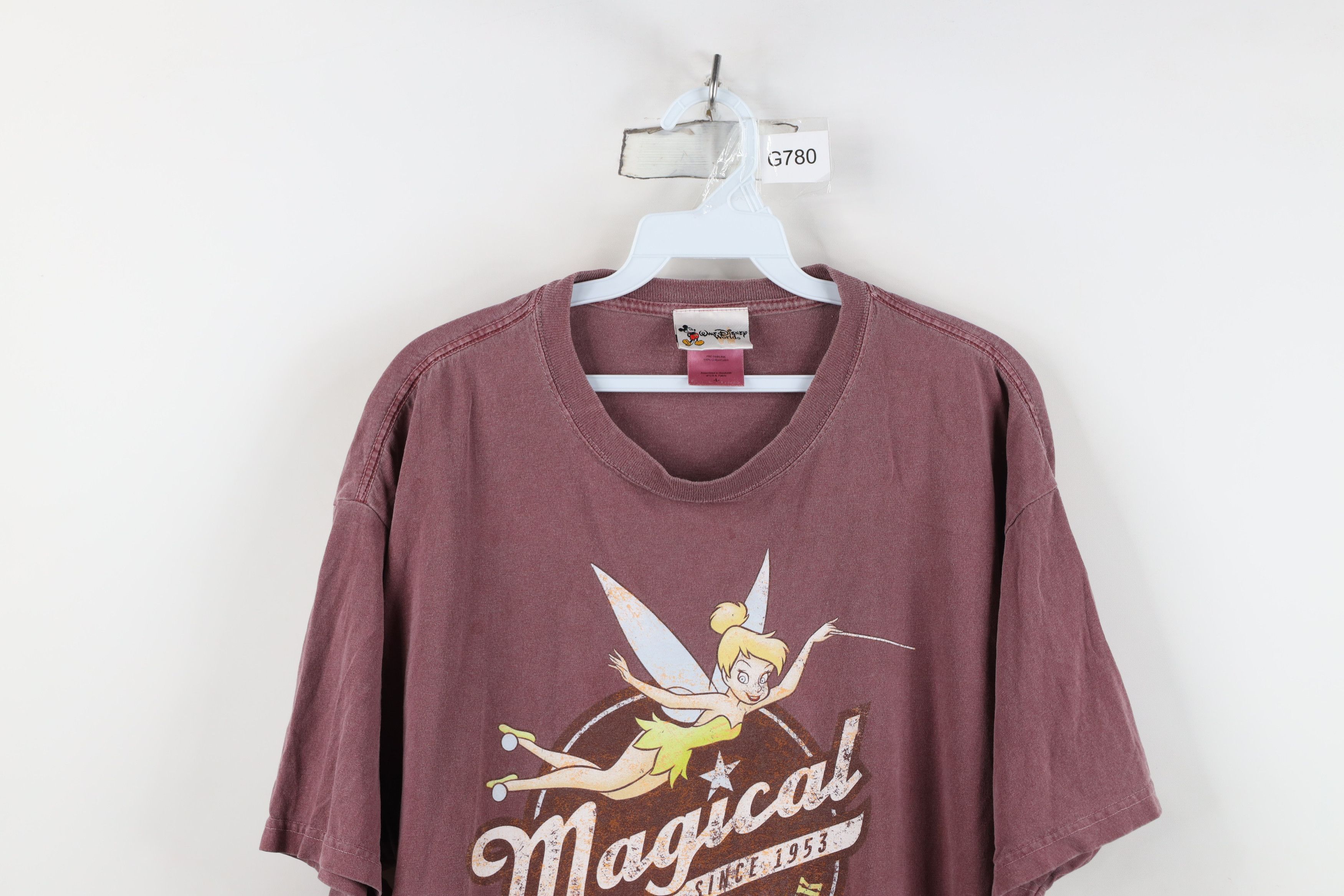 Disney Vintage 90s Walt Disney World Peter Pan Tinker Bell T-Shirt Size US L / EU 52-54 / 3 - 2 Thumbnail