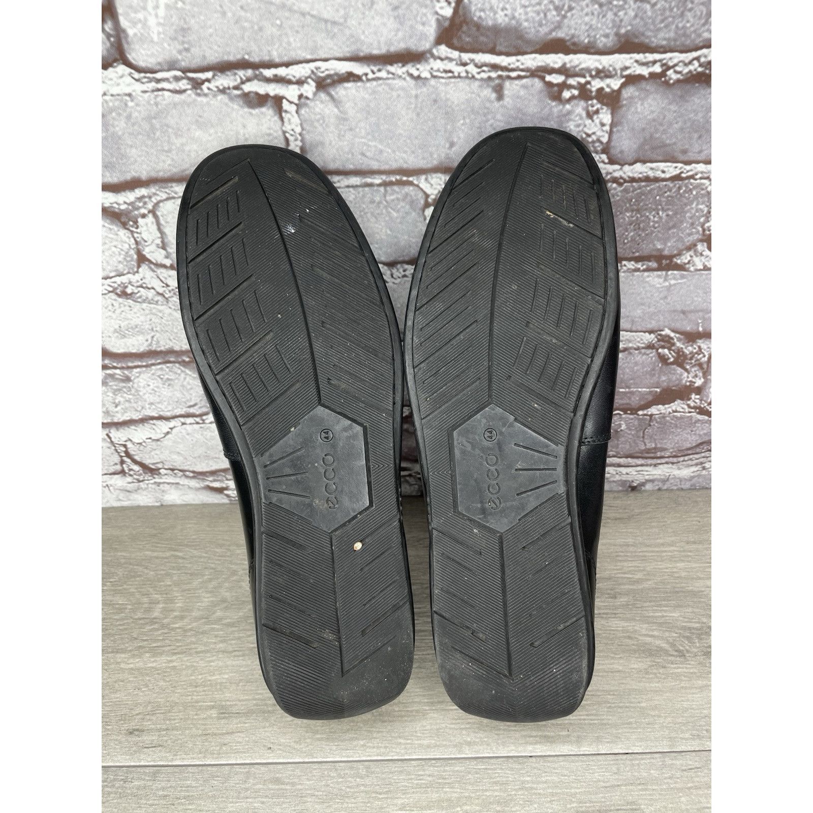Ecco ECCO Black Leather Driving Loafers Mens Size 44 US 10-10.5 C Size US 11 / EU 44 - 7 Thumbnail