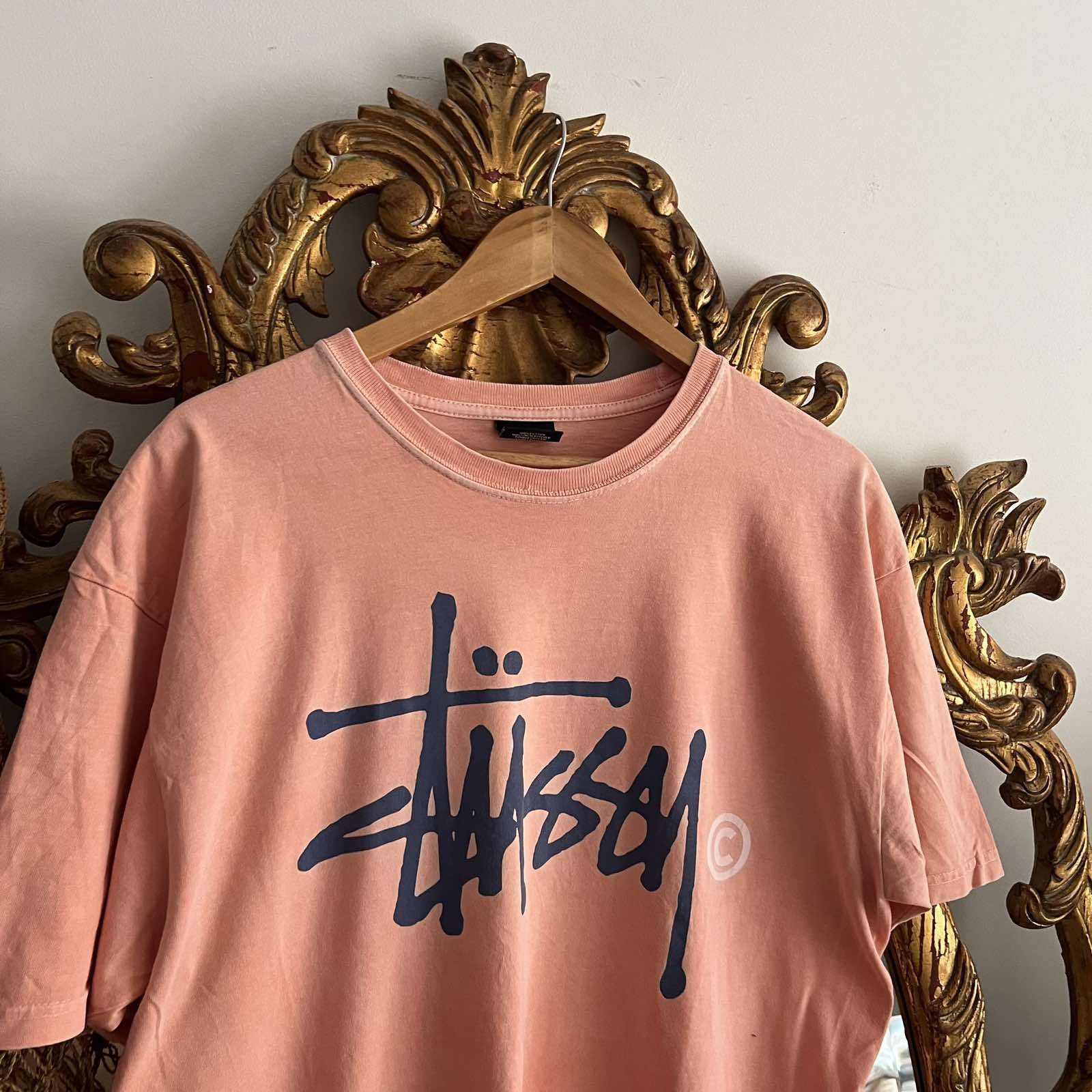 Stussy Stussy Orange Tee Sz L Size US L / EU 52-54 / 3 - 3 Thumbnail