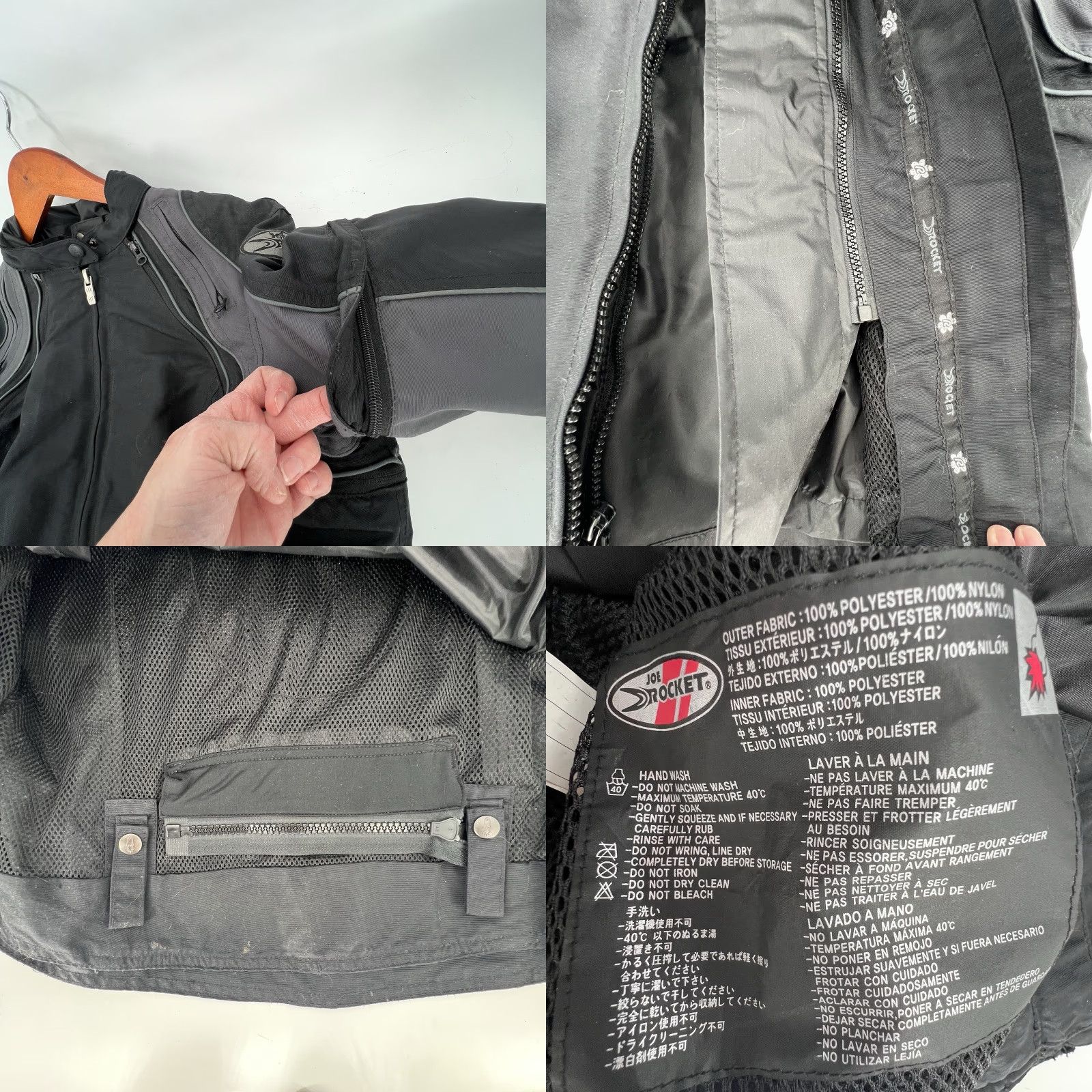 Joe Rocket Joe Rocket Motorcycle Jacket Women’s Lined Size Medium Black Gray Size M / US 6-8 / IT 42-44 - 10 Thumbnail