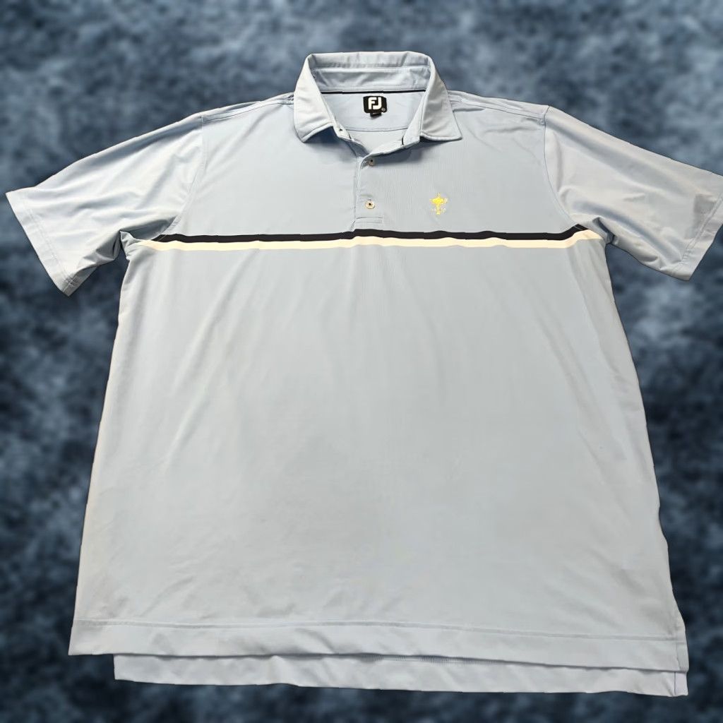 Footjoy FootJoy Polo Shirt Mens 2XL Blue Ryder Cup Logo Golf Performance FJ Polo Shirt Size US XXL / EU 58 / 5 - 1 Thumbnail