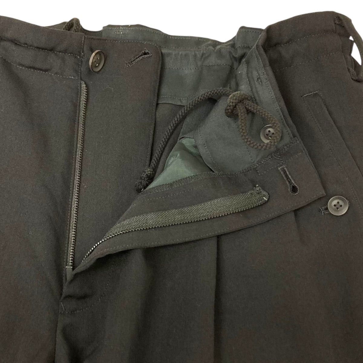 Yohji Yamamoto yohji yamamoto W Gabardine 2TUCK PANTS Middle Wide Pants Size US 35 - 4 Thumbnail