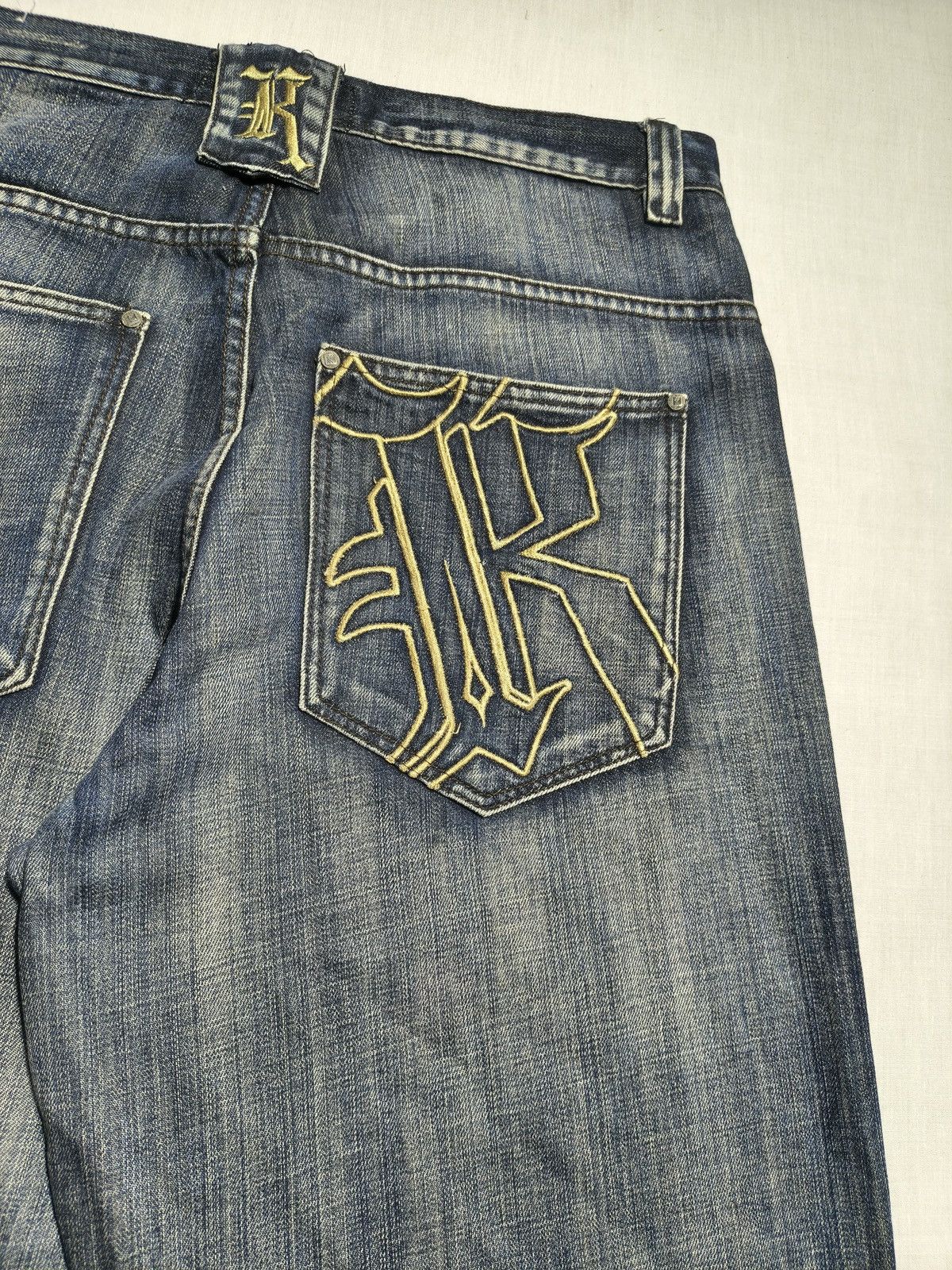Southpole Karl Kani Big K Graphic Jeans Y2K Streetwear (045) Size US 36 / EU 52 - 4 Thumbnail