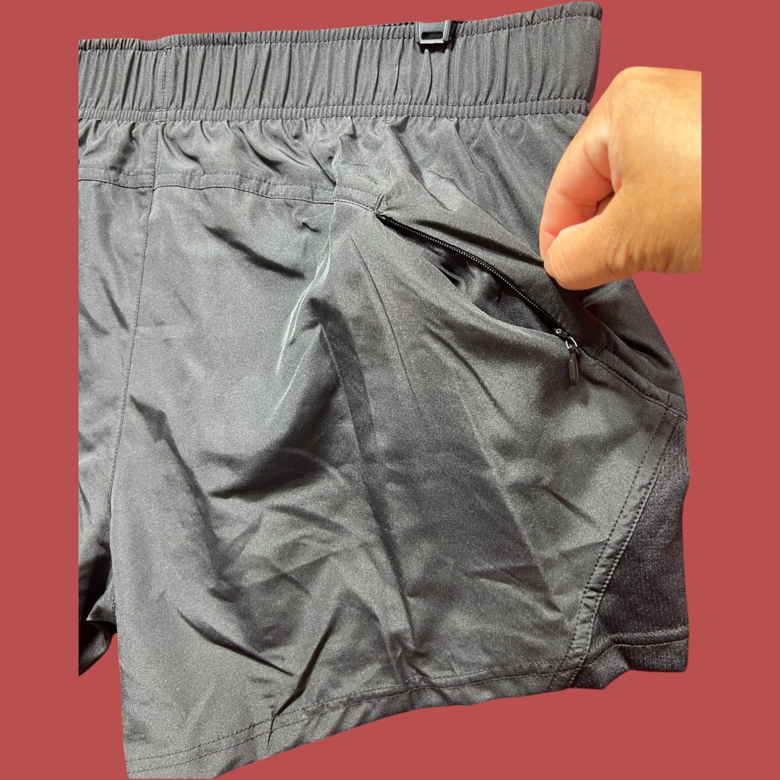 Athletic Works Athletic Works - Women's Running Shorts - Black - Large (12- Size 36" / US 14 / IT 50 - 15 Thumbnail