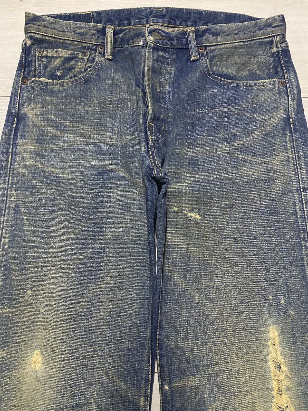 Levi's Vintage Levis Japan Mud Wash Rusty Distressed Loose Jeans Size US 33 - 3 Thumbnail