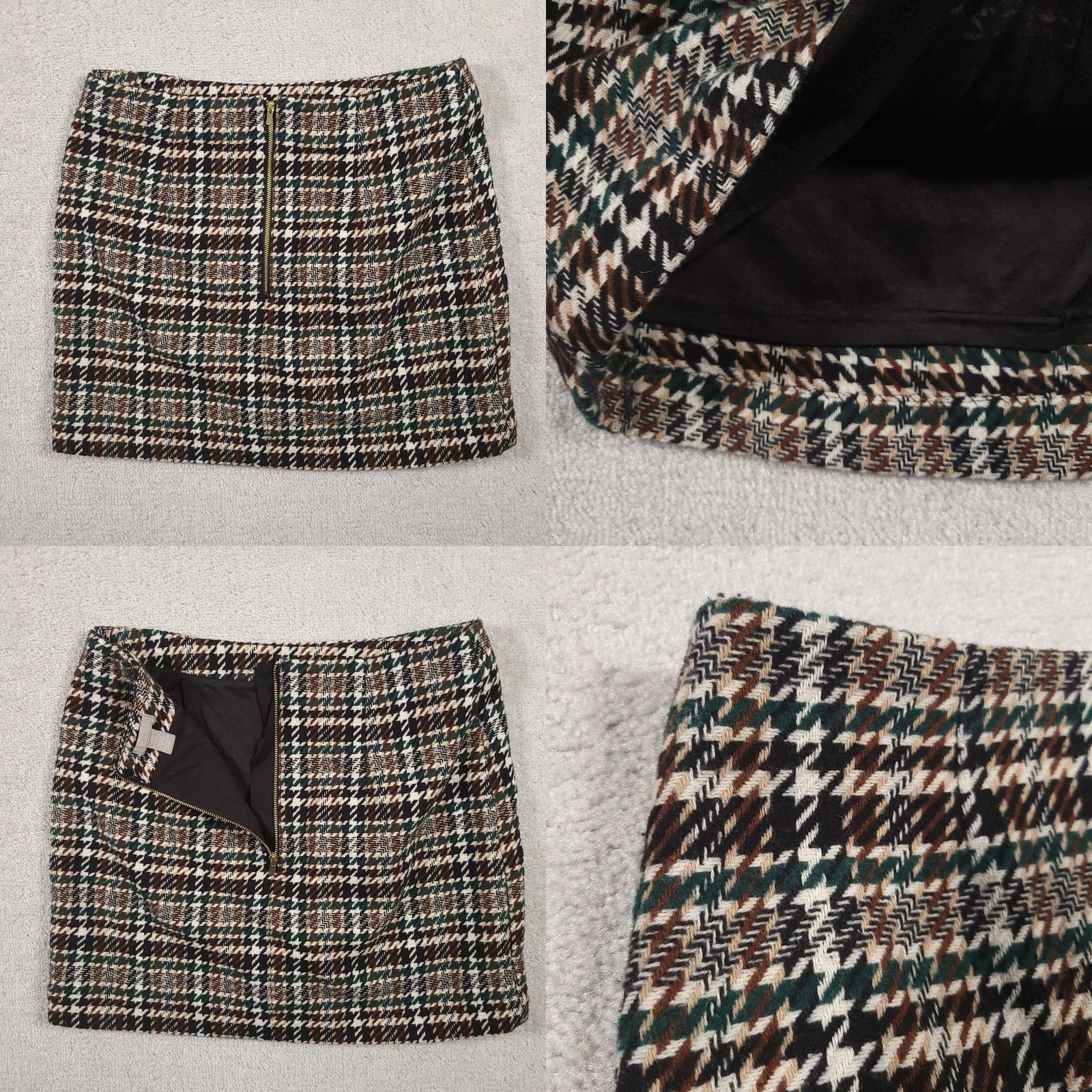 H&M H&M Mini Skirt Women's 10 Multi-color Knit Poly Wool Blend Short Lined Zip Skirt Mens? Size 32" / US 10 / IT 46 - 8 Thumbnail