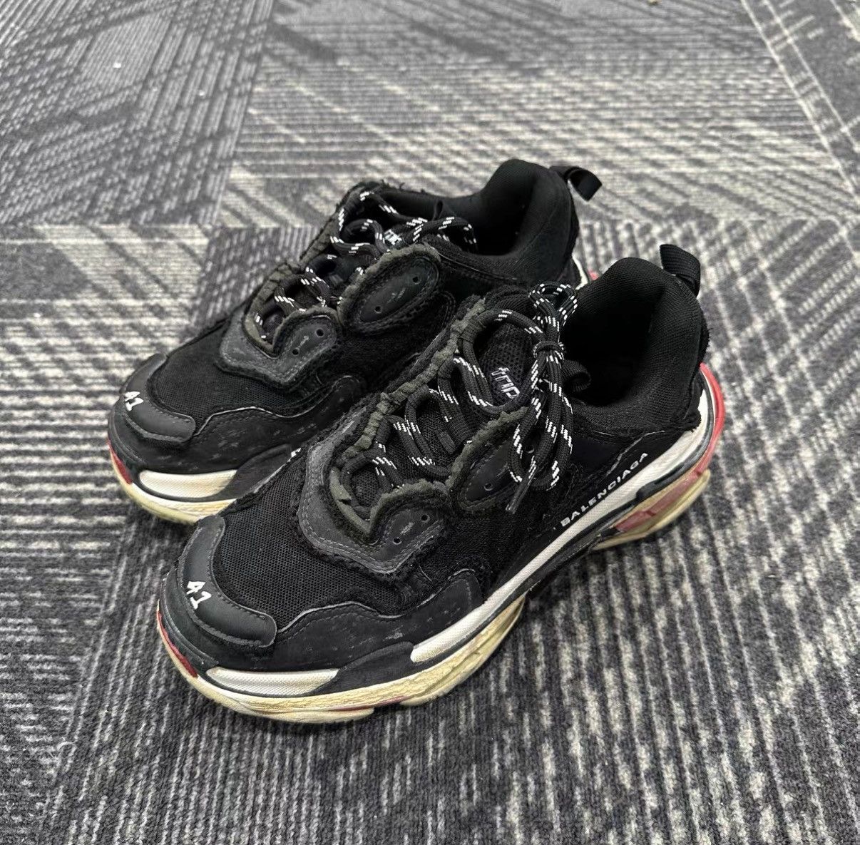 Balenciaga Balenciaga Triples DIY Distressed Sneakers J42 Size US 8 / EU 41 - 1 Thumbnail