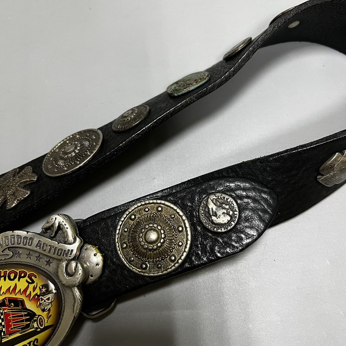 Vintage Vintage leather belt rock’n roll voodo chops Size ONE SIZE - 5 Thumbnail