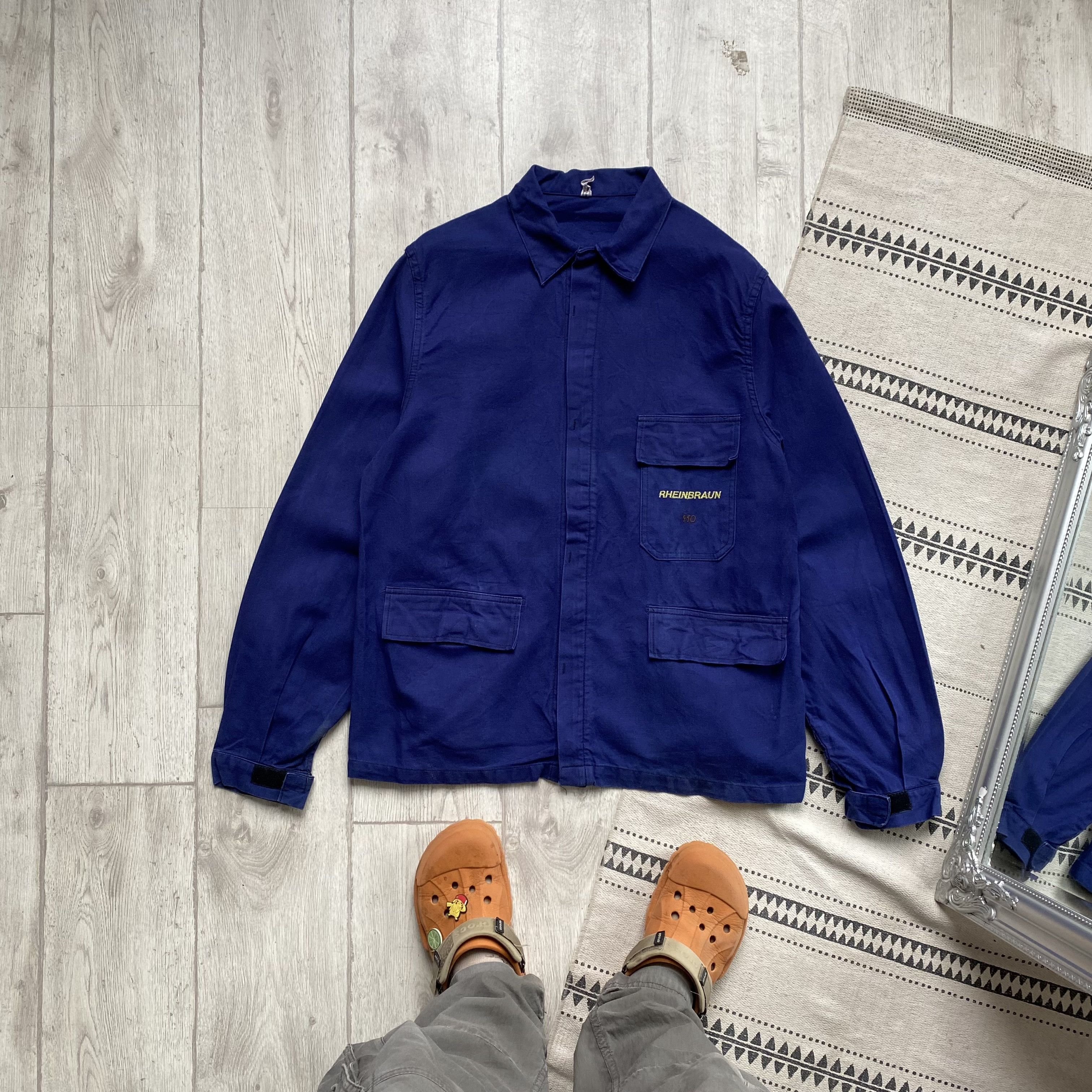 Le Laboureur Vintage 80s Faded Sanfor French Chore jacket Work le mont Size US M / EU 48-50 / 2 - 6 Thumbnail