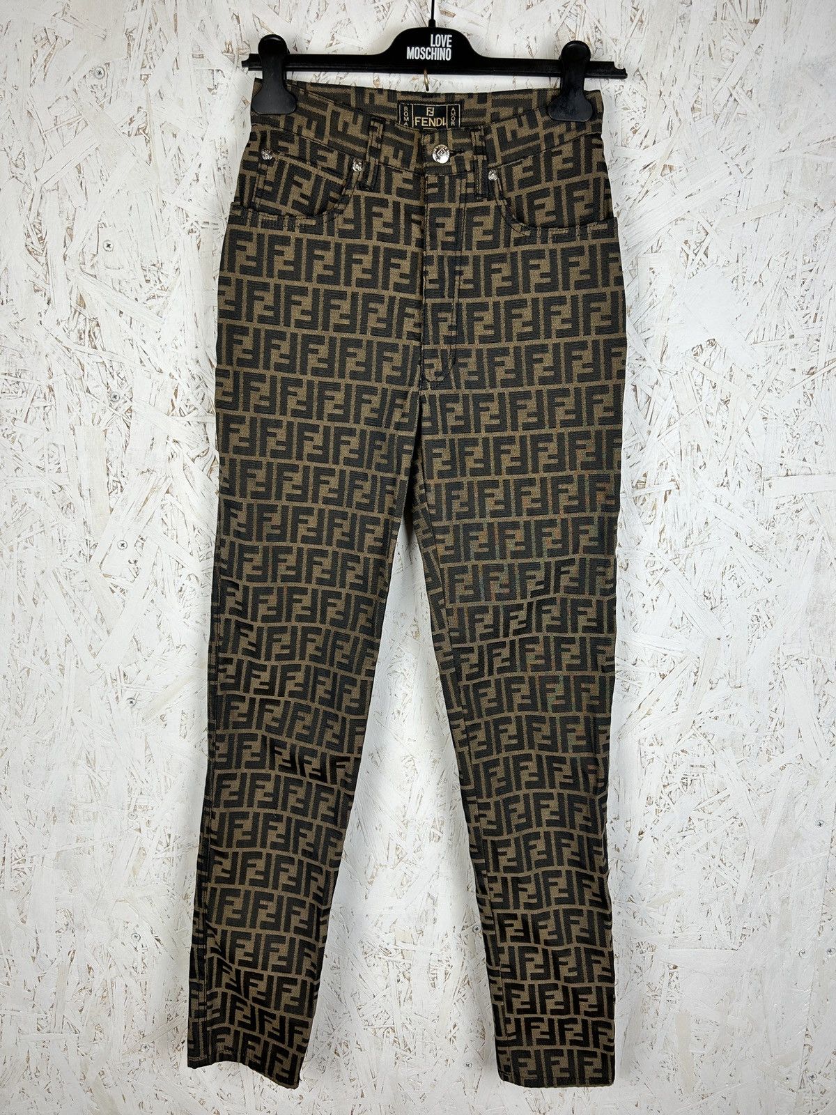 Fendi Vintage Fendi Zucca FF Monogram All Over Print Jeans 27” Size 27" / US 4 / IT 40 - 1 Thumbnail