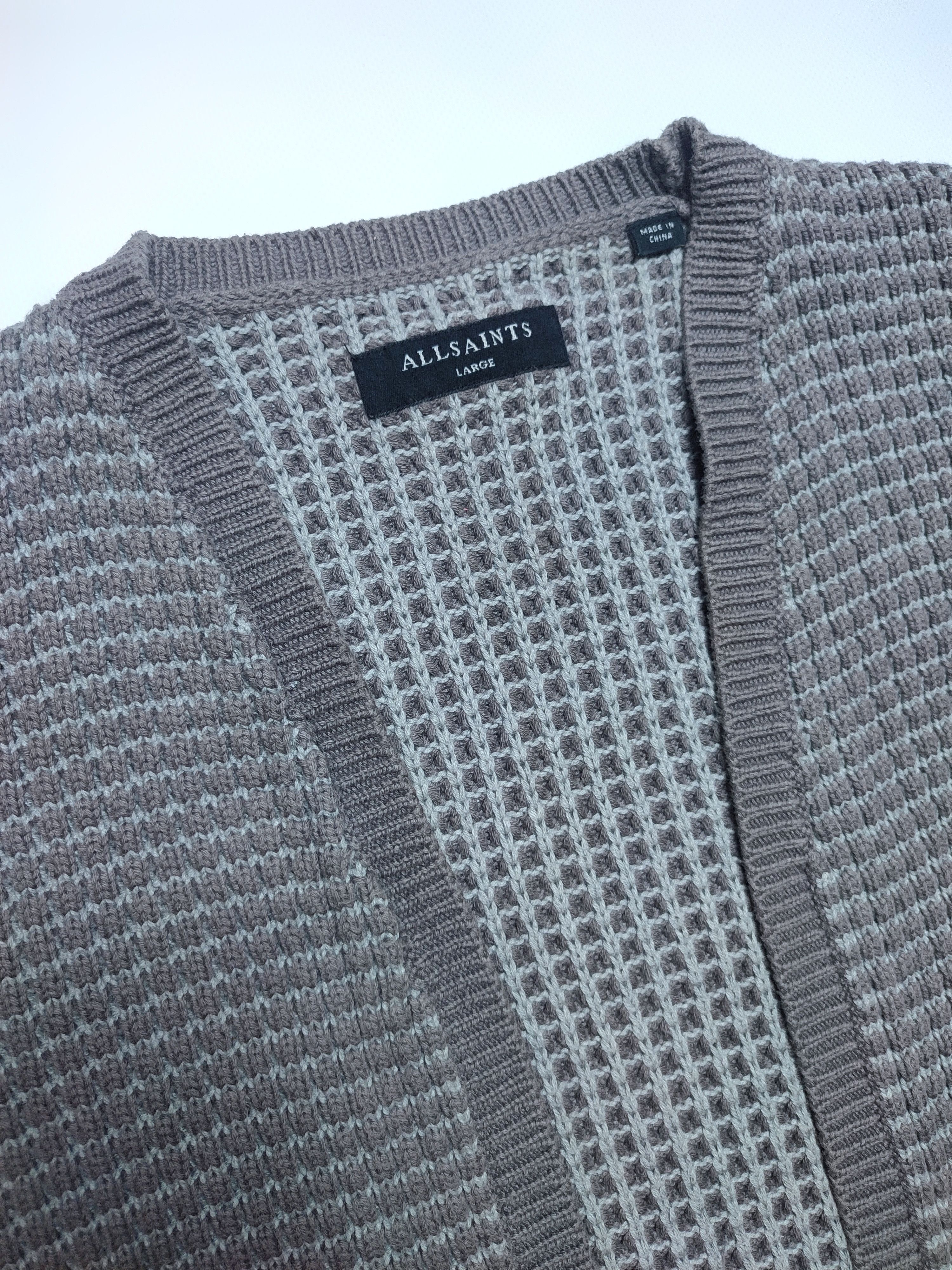 Allsaints Allsaints Eydon Open Waffle Heavy Cardigan Size US L / EU 52-54 / 3 - 7 Thumbnail