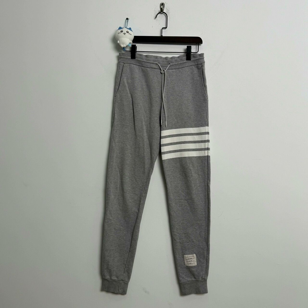 Thom Browne Thom Browne Gray Striped Sweatpants Size US 26 / EU 42 - 1 Thumbnail