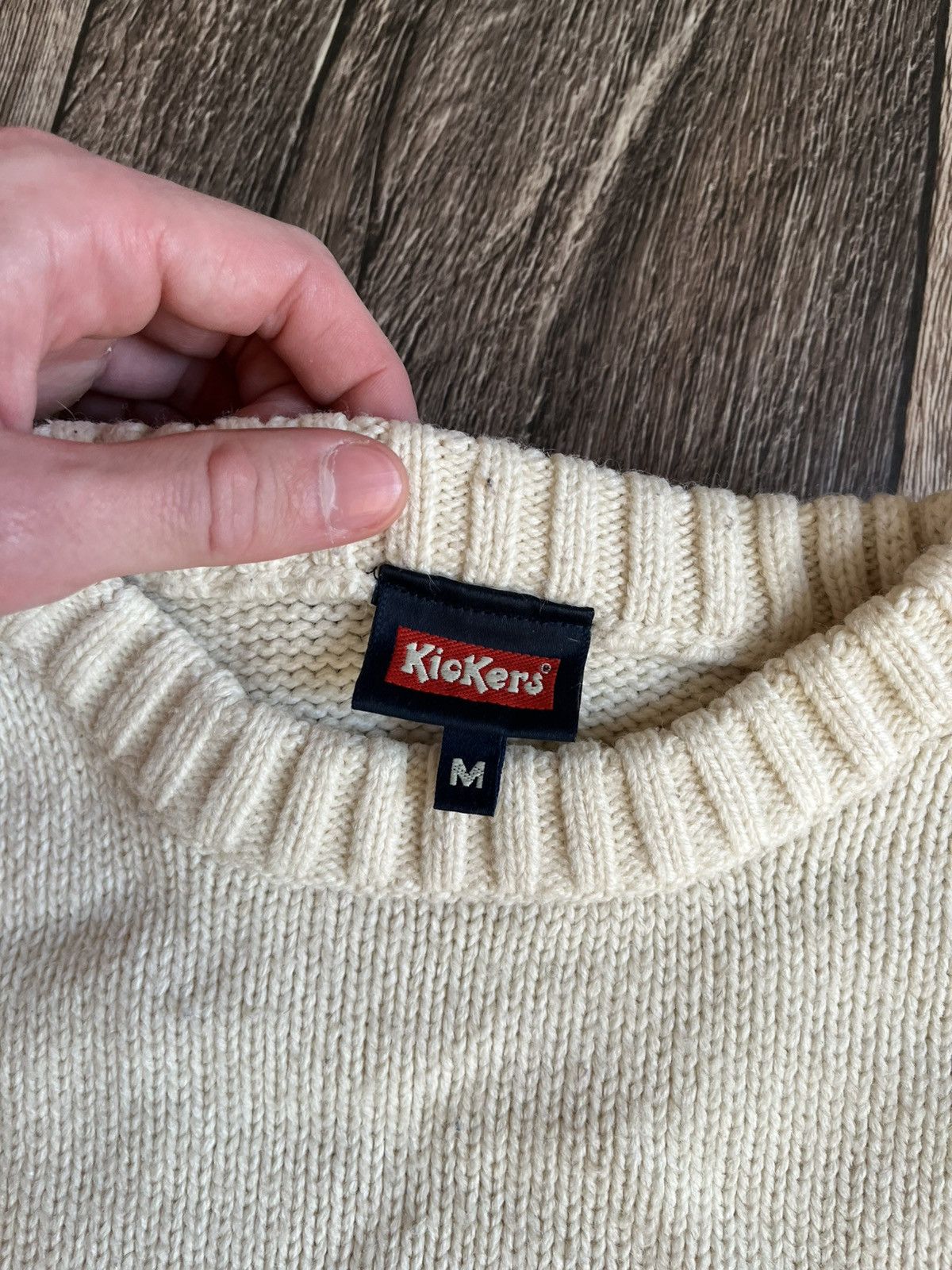 Kickers × Vintage Vintage KICKERS Big Logo Wool Knit Sweater Size US M / EU 48-50 / 2 - 9 Thumbnail