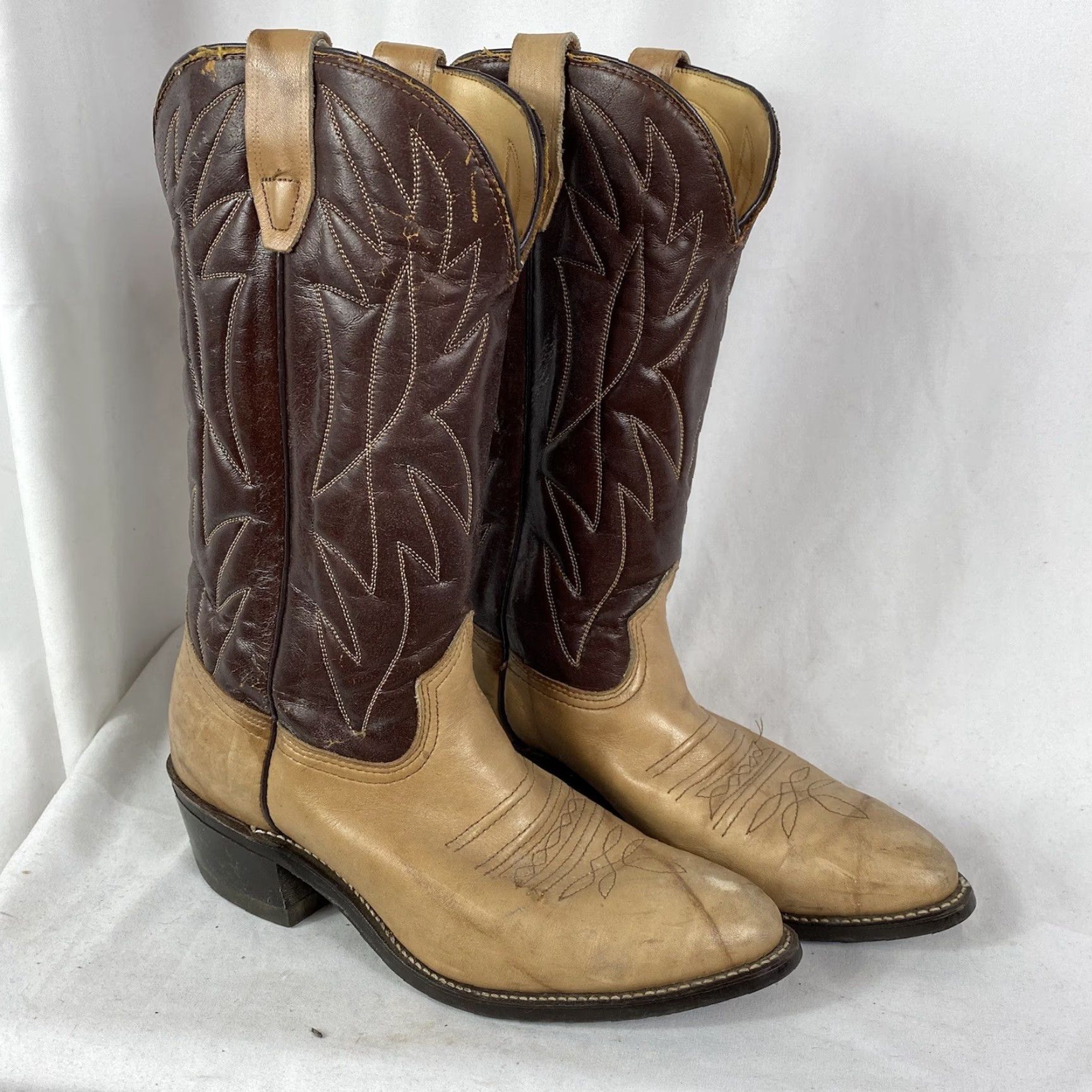 Durango VINTAGE Durango Leather Cowboy Boots Size 8.5 Size US 8.5 / EU 41-42 - 2 Thumbnail