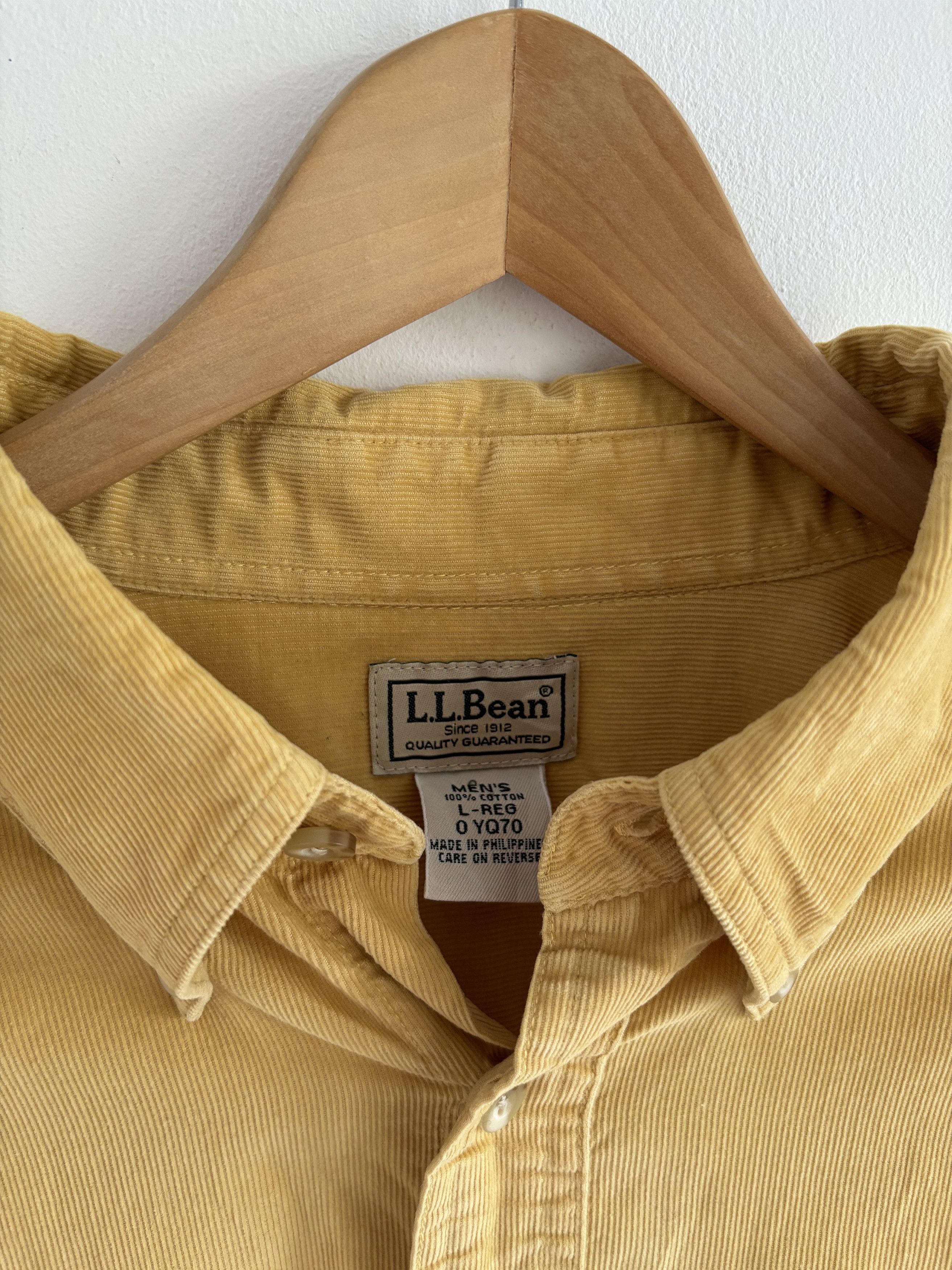 L.L. Bean × Vintage Vintage L.L.Bean Corduroy Mustard Shirt Size US L / EU 52-54 / 3 - 9 Thumbnail