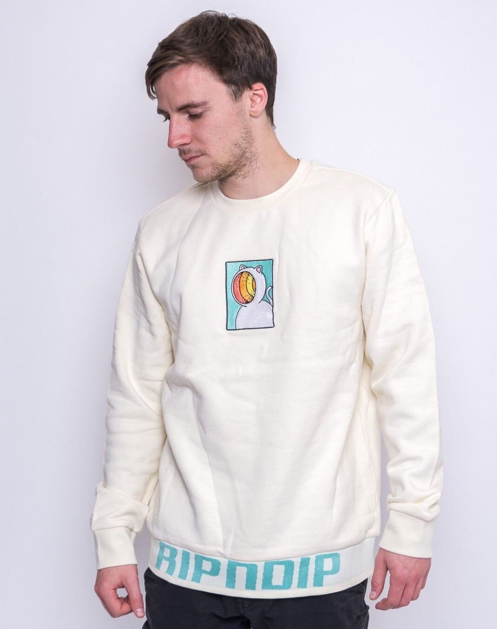 RIPNDIP RIPNDIP Open Mind Crew Neck Embroidered Logo Sweatshirt Size US L / EU 52-54 / 3 - 3 Thumbnail