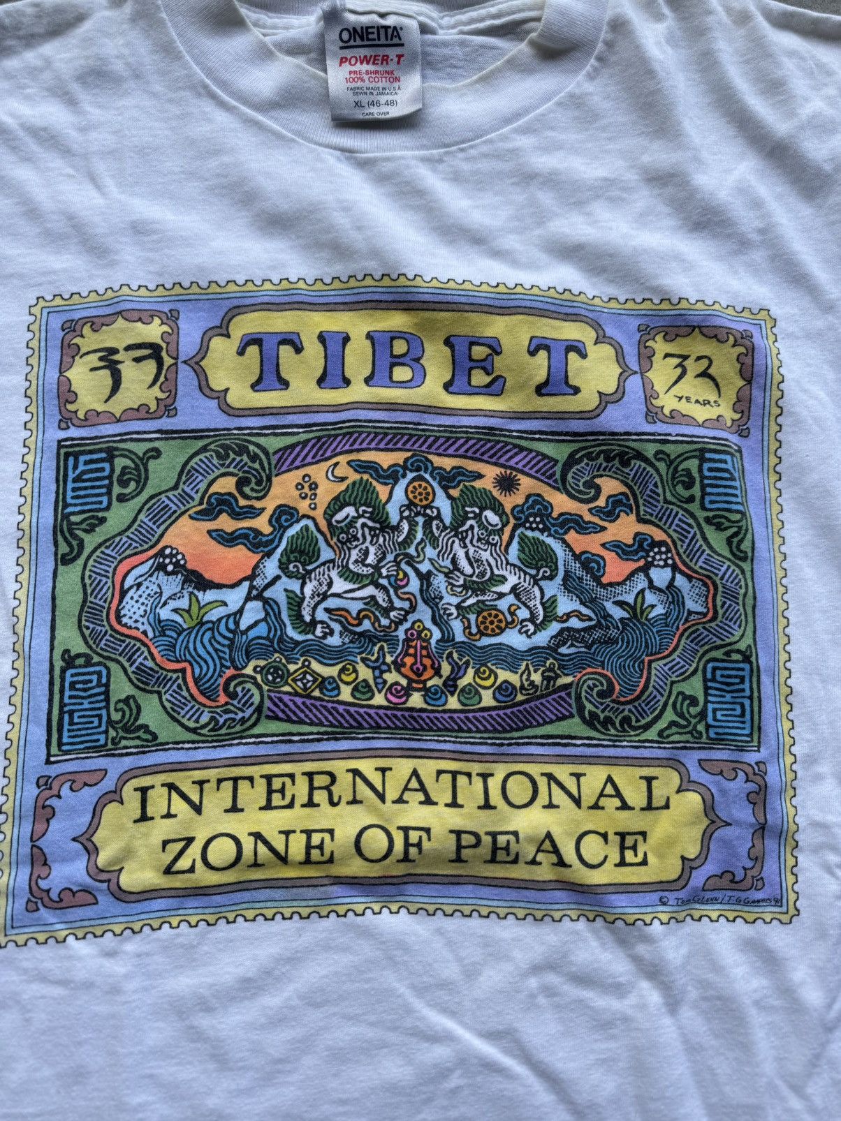 Vintage Vintage 1991 Tibet Tee Size US XL / EU 56 / 4 - 2 Thumbnail