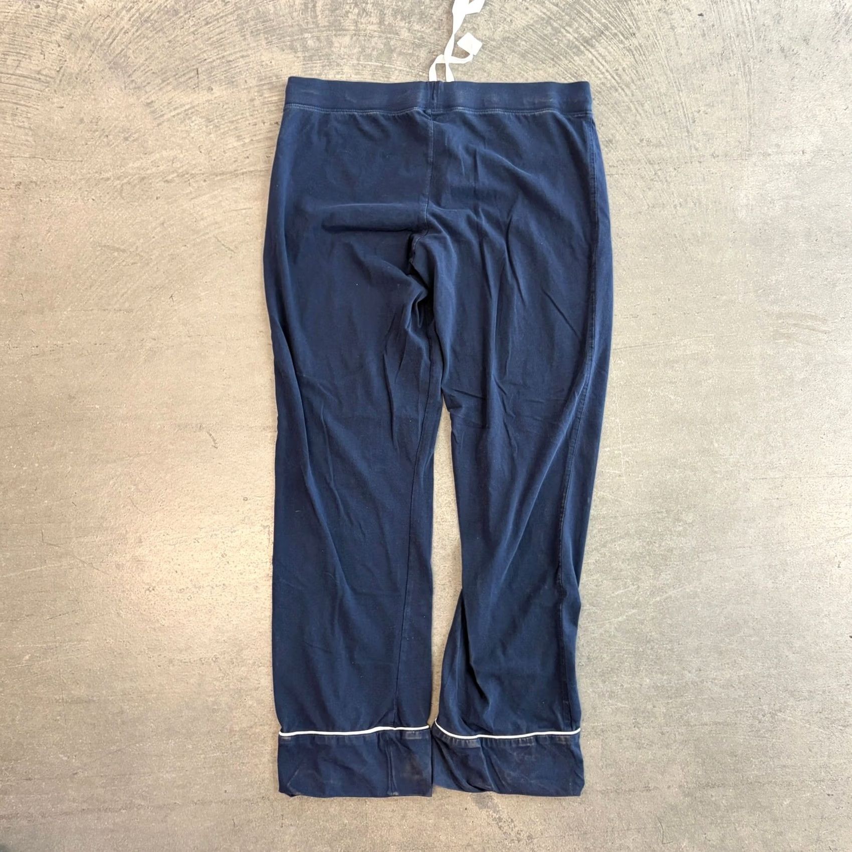 Vintage VINTAGE Y2K J Crew Soft Comfort Navy Preppy Pajama Stretch Pants Women M Navy Pants Women M Size 32" / US 10 / IT 46 - 2 Thumbnail