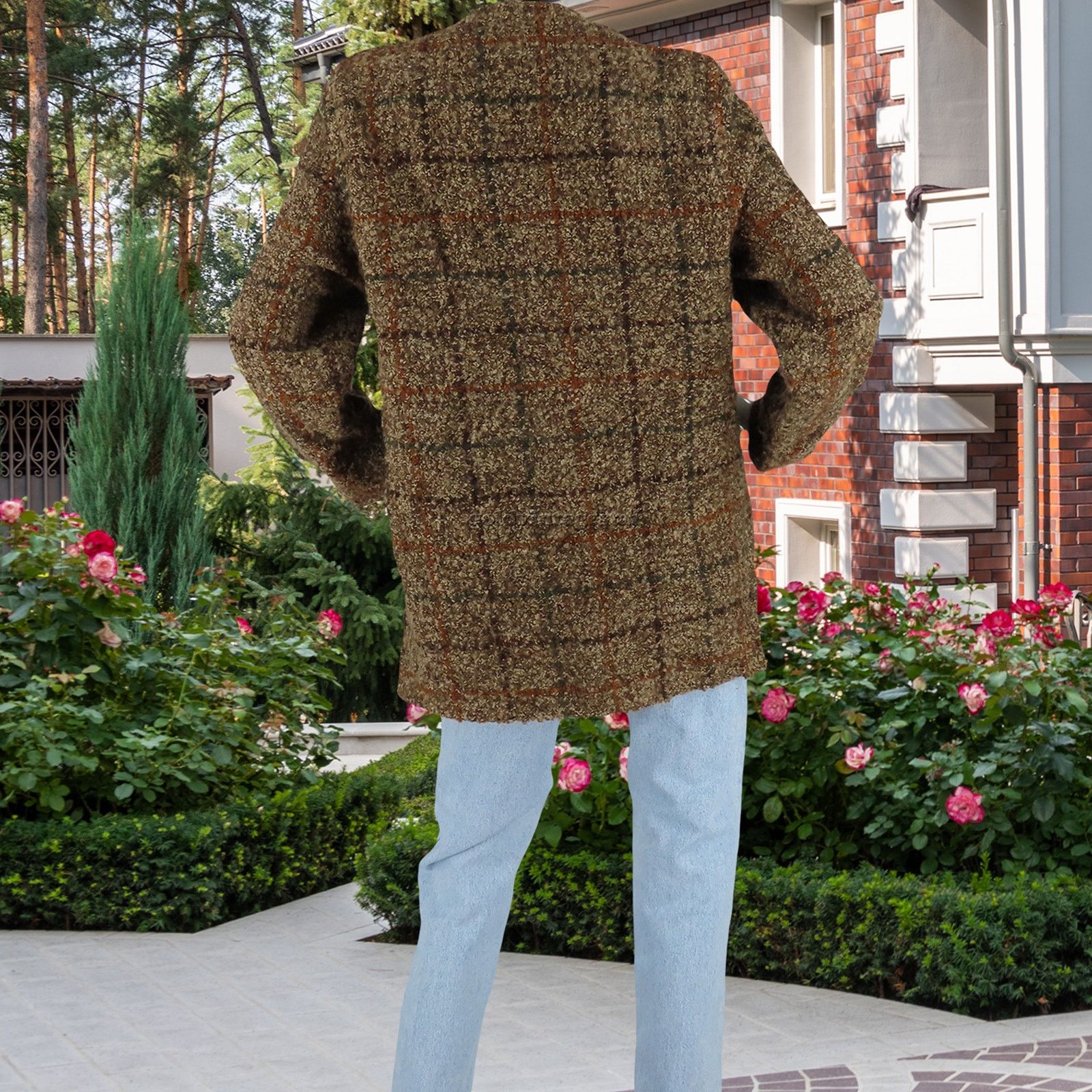 Vintage Checkered Wool Sweater Jacket Size S / US 4 / IT 40 - 5 Thumbnail