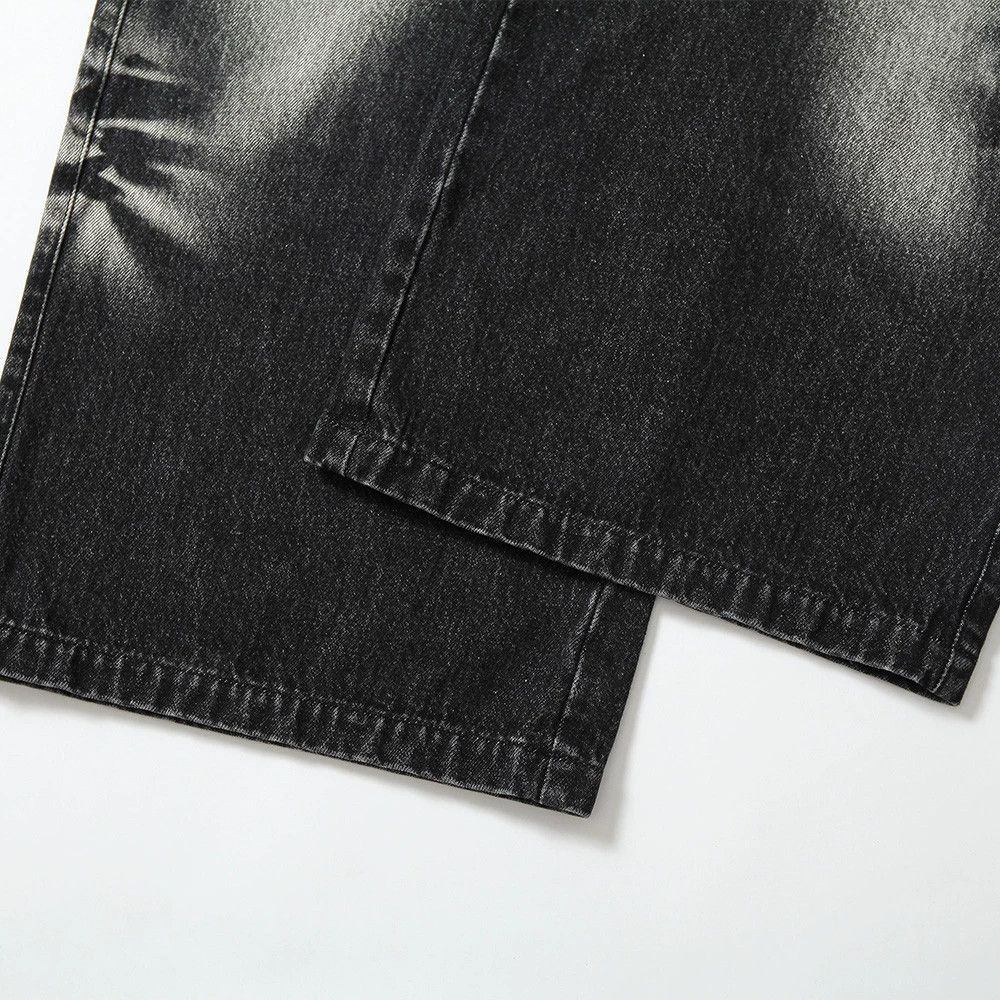 Jean Men's distressed washed wide-leg casual gradient jeans Size US 32 / EU 48 - 6 Thumbnail