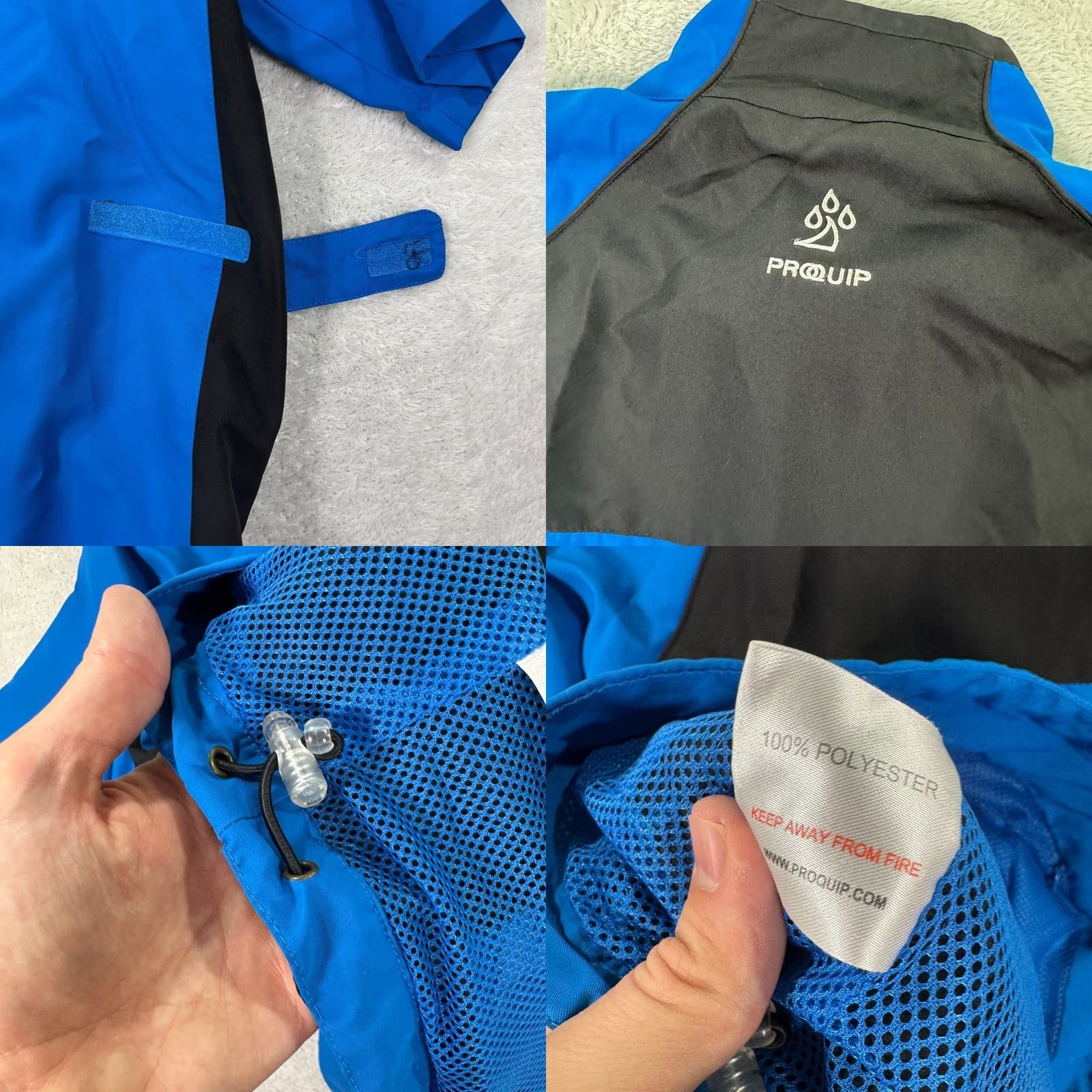 Vintage PROQUIP Men's Large Blue Windproof Golf Pullover Jacket Tedesco Cup Short Sleeve Size US L / EU 52-54 / 3 - 8 Thumbnail