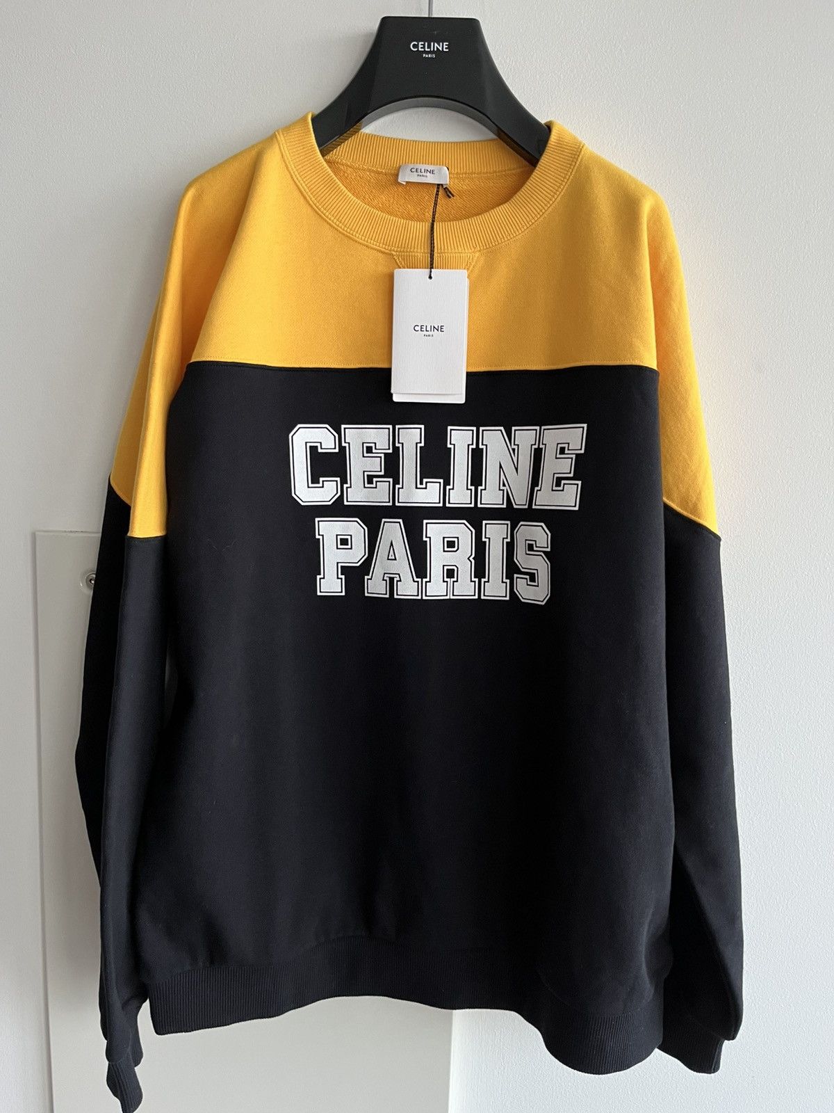 Celine × Hedi Slimane Super Runway Celine By Hedi Logo Sweatshirt Brand New Size US XL / EU 56 / 4 - 14 Thumbnail