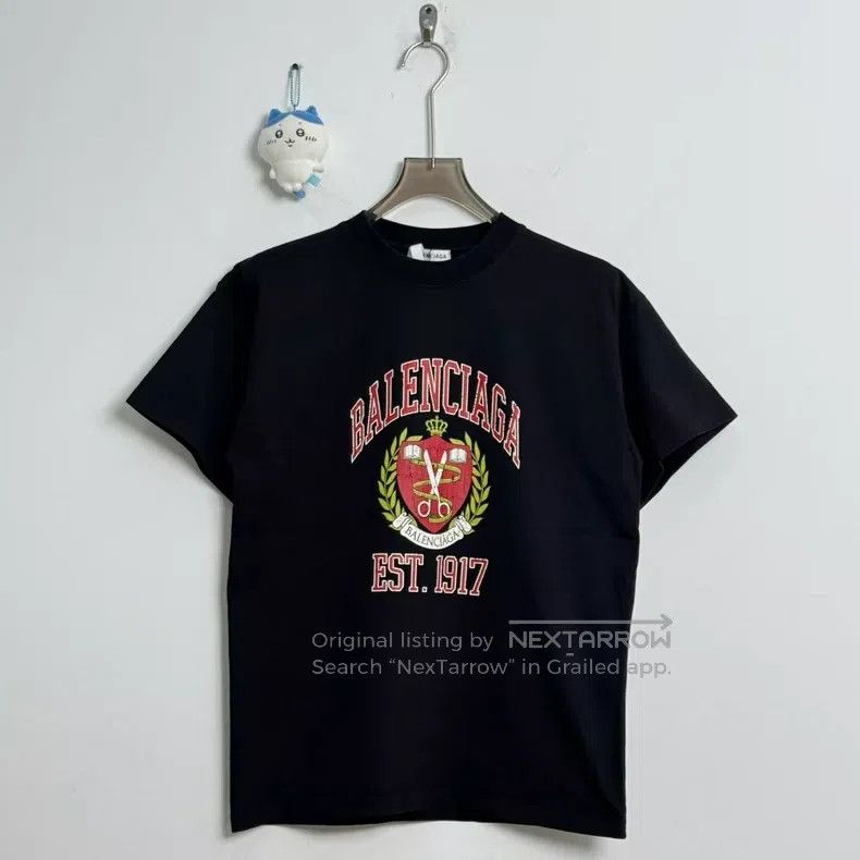 Balenciaga Balenciaga Black Scissor Wheat Logo Short Sleeve XS Size US XS / EU 42 / 0 - 1 Thumbnail