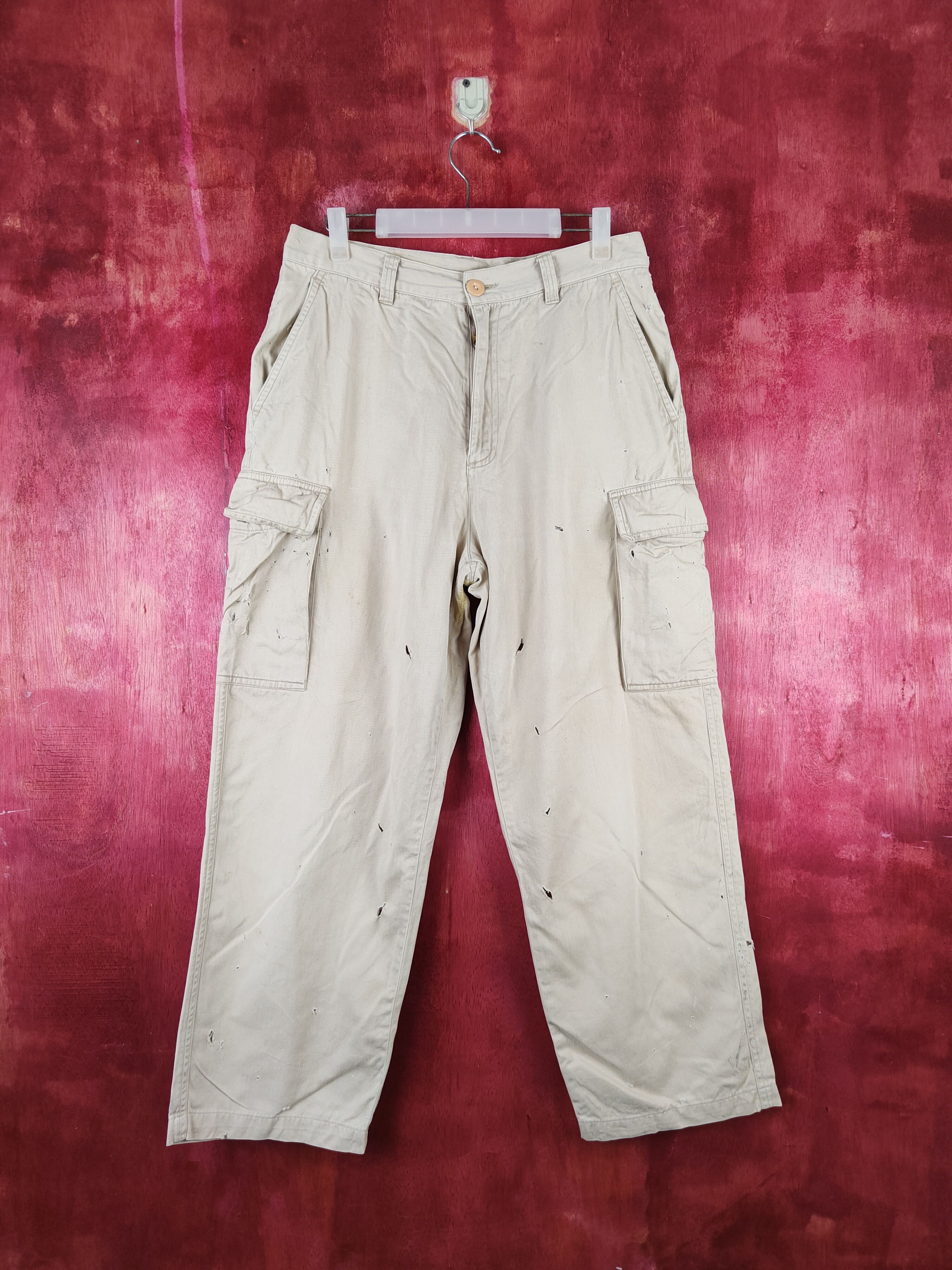 Converse Converse Beige Multipocket Tactical Cargo Pants #S2137 Size US 32 / EU 48 - 1 Thumbnail