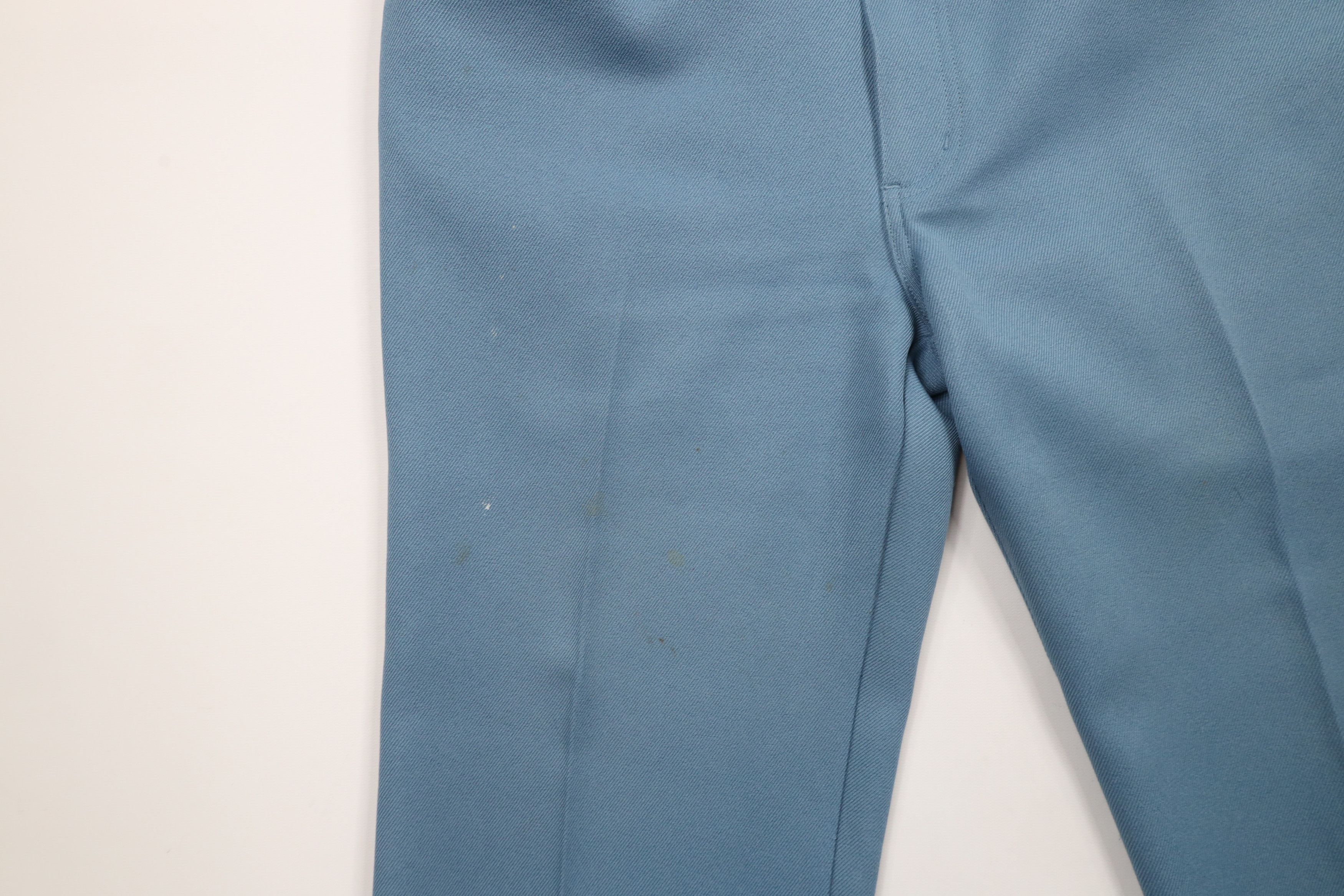 Vintage Vintage 90s Streetwear Knit Flared Chino Pants Blue Size US 32 / EU 48 - 5 Thumbnail