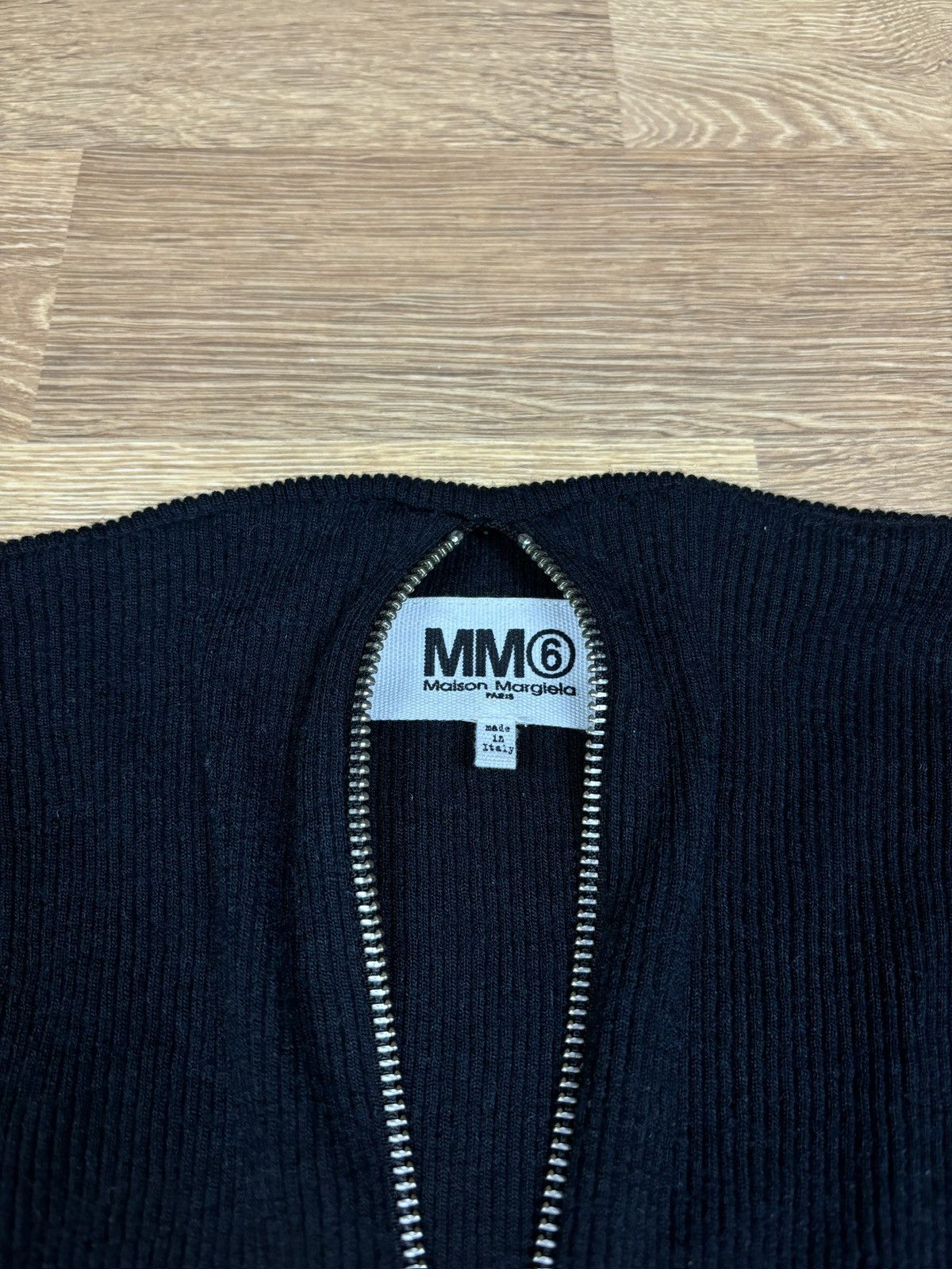 Maison Margiela Maison Margiela MM6 Logo Zip Knit Sweater Size US XS / EU 42 / 0 - 5 Thumbnail