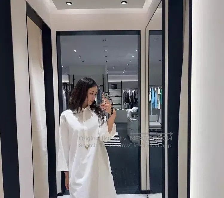 Valentino Valentino White V-neck short-sleeved T-shirt dress Size XXS / US 00 / IT 34 - 7 Thumbnail