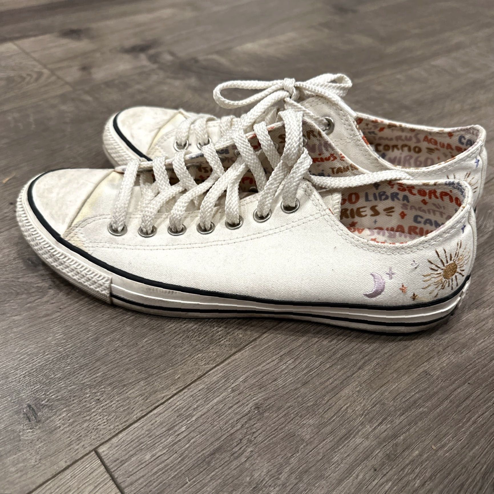 Converse Converse Chuck Taylor All Star Ox Sneakers Women's Size 10.5 Egret/Multi Lace Up Athletic Size US 10.5 / IT 40.5 - 4 Thumbnail