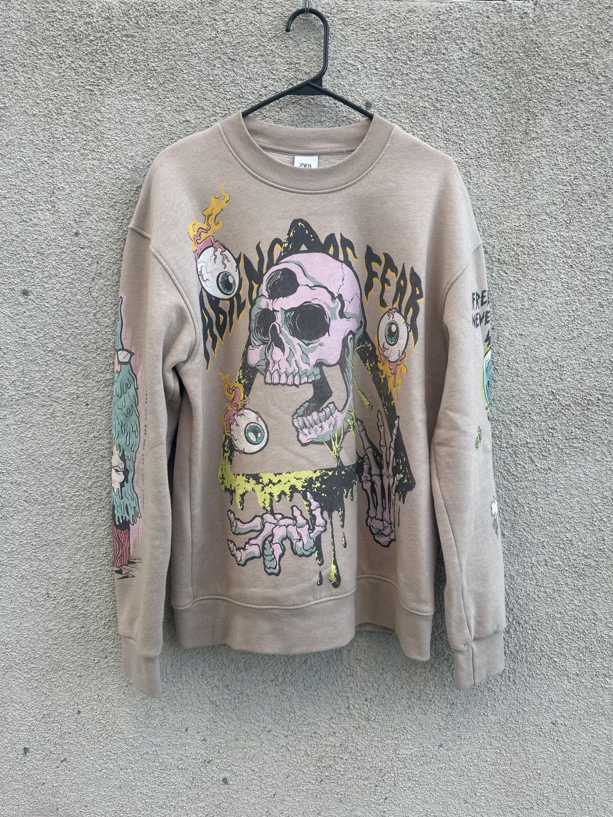 Zara Zara Skull Graphic Sweatshirt Size US S / EU 44-46 / 1 - 1 Thumbnail