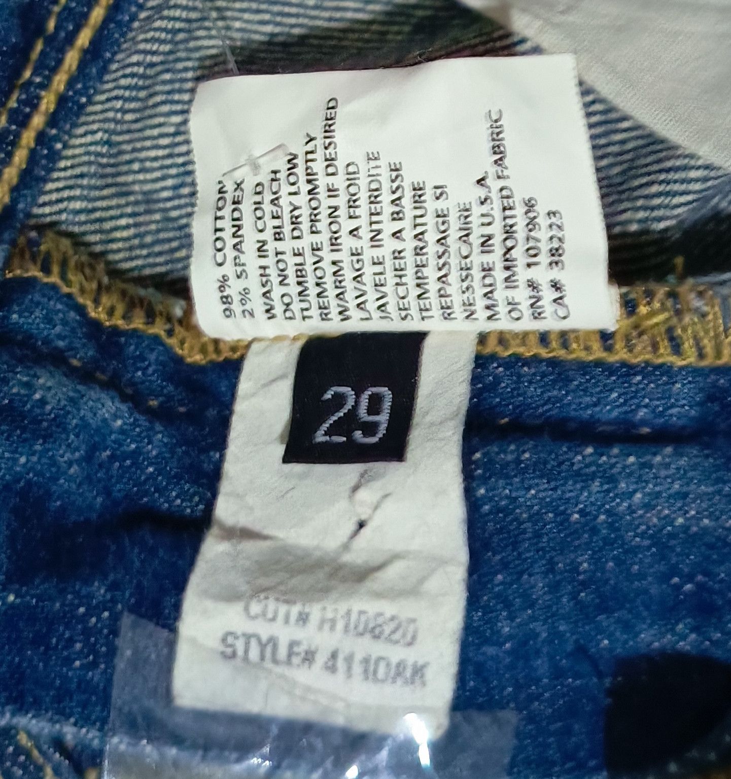 Hudson 1990's - Asymmetric Flared Low Denim Jeans Size US 29 - 12 Thumbnail