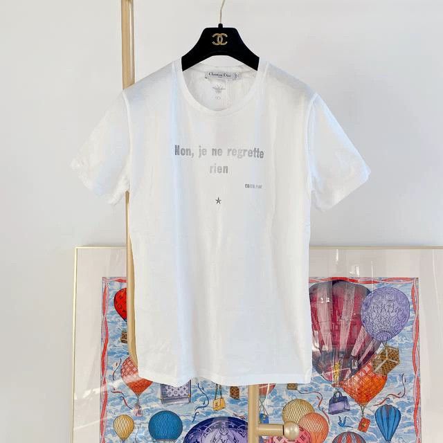 Dior Dior White letter T-shirt Size M / US 6-8 / IT 42-44 - 1 Thumbnail