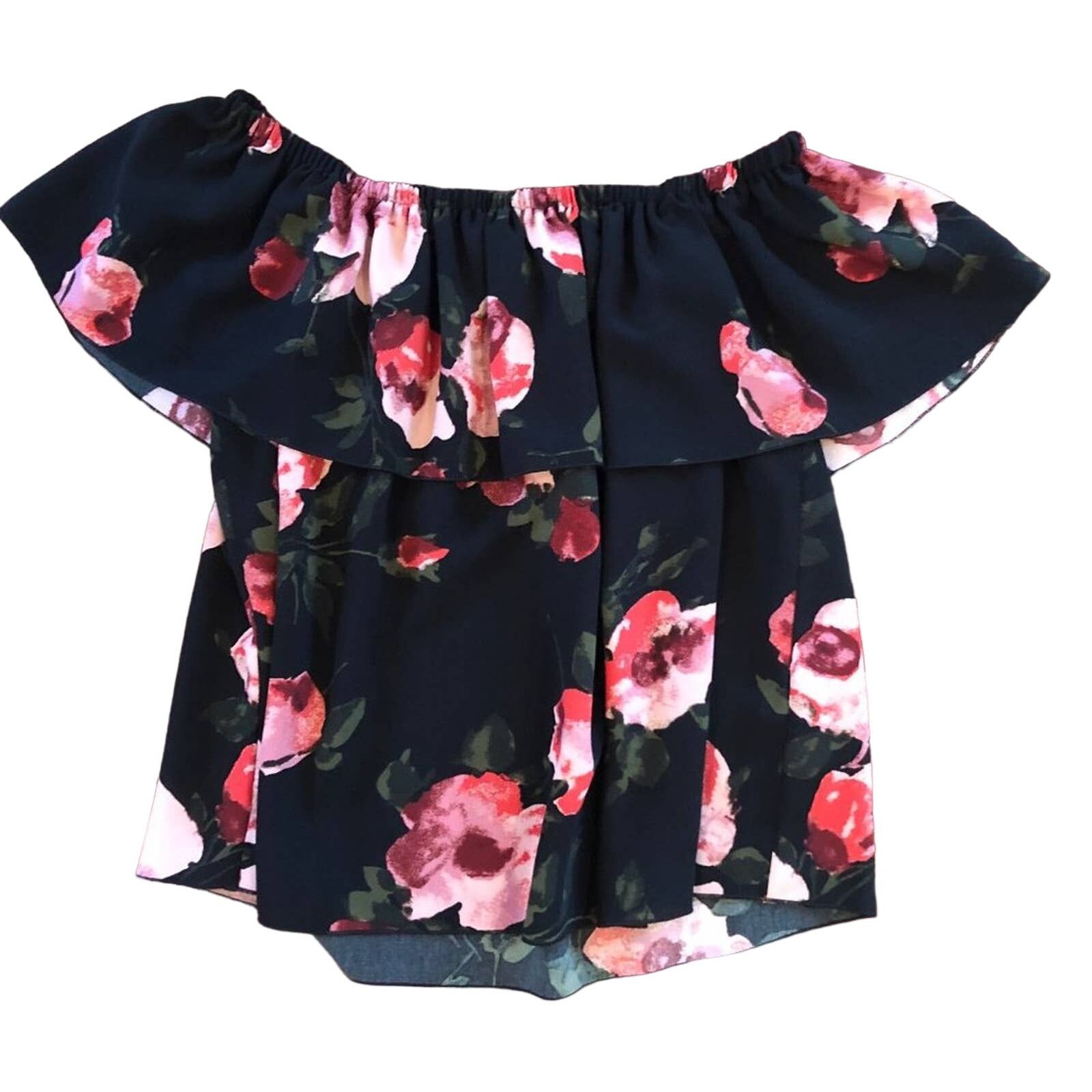Aritzia Aritzia Wilfred Promener Blouse Black Floral Red Size S / US 4 / IT 40 - 2 Thumbnail
