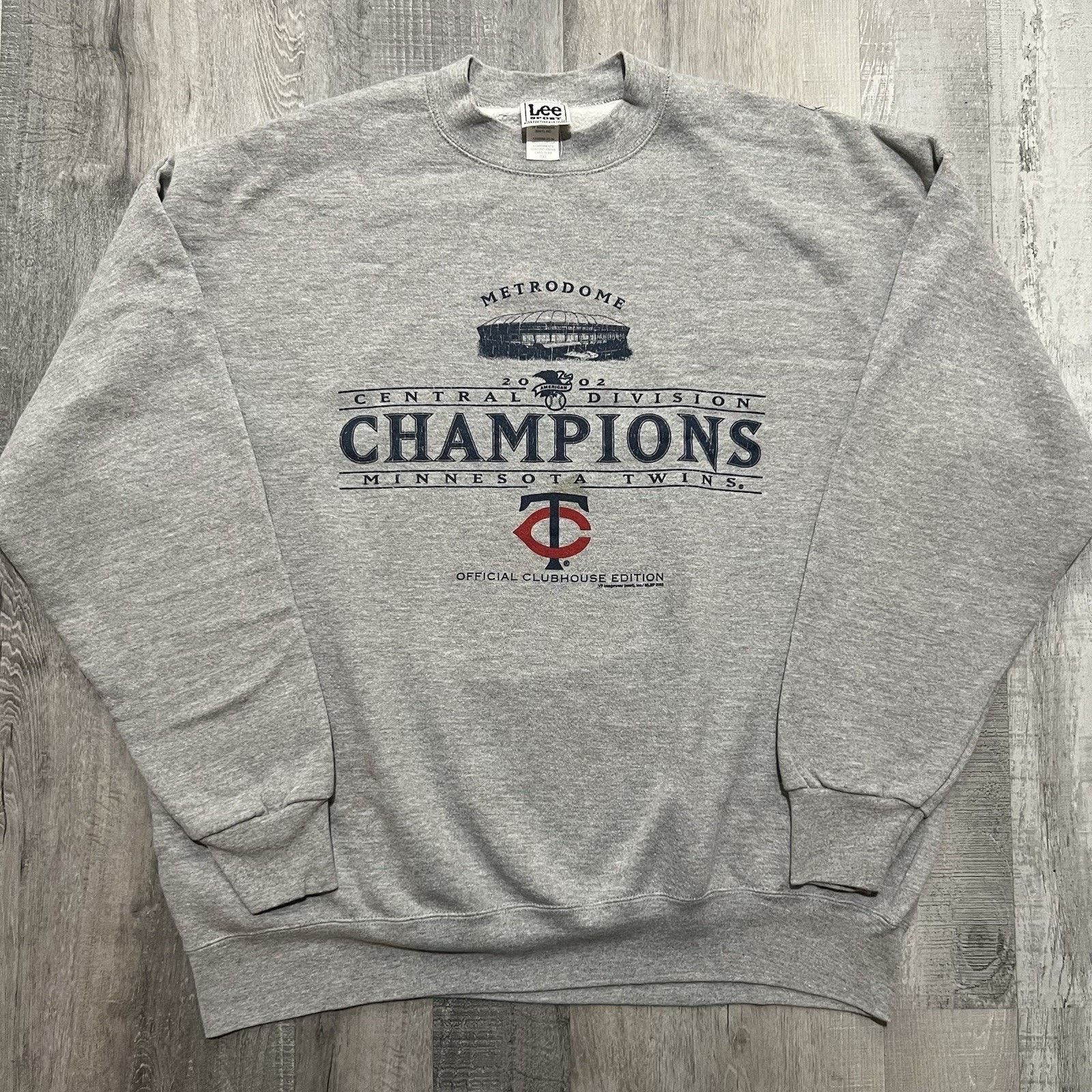 Lee VTG Minnesota Twins Division Champions Grey MLB Sweatshirt Size US XXL / EU 58 / 5 - 1 Thumbnail