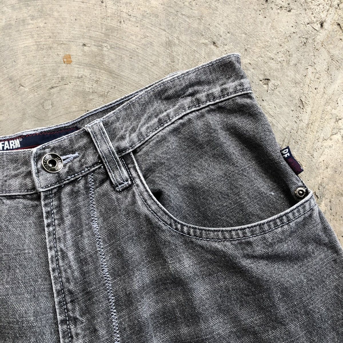 Phat Farm PHAT FARM Baggy Washed Black Jeans Size US 30 / EU 46 - 7 Thumbnail