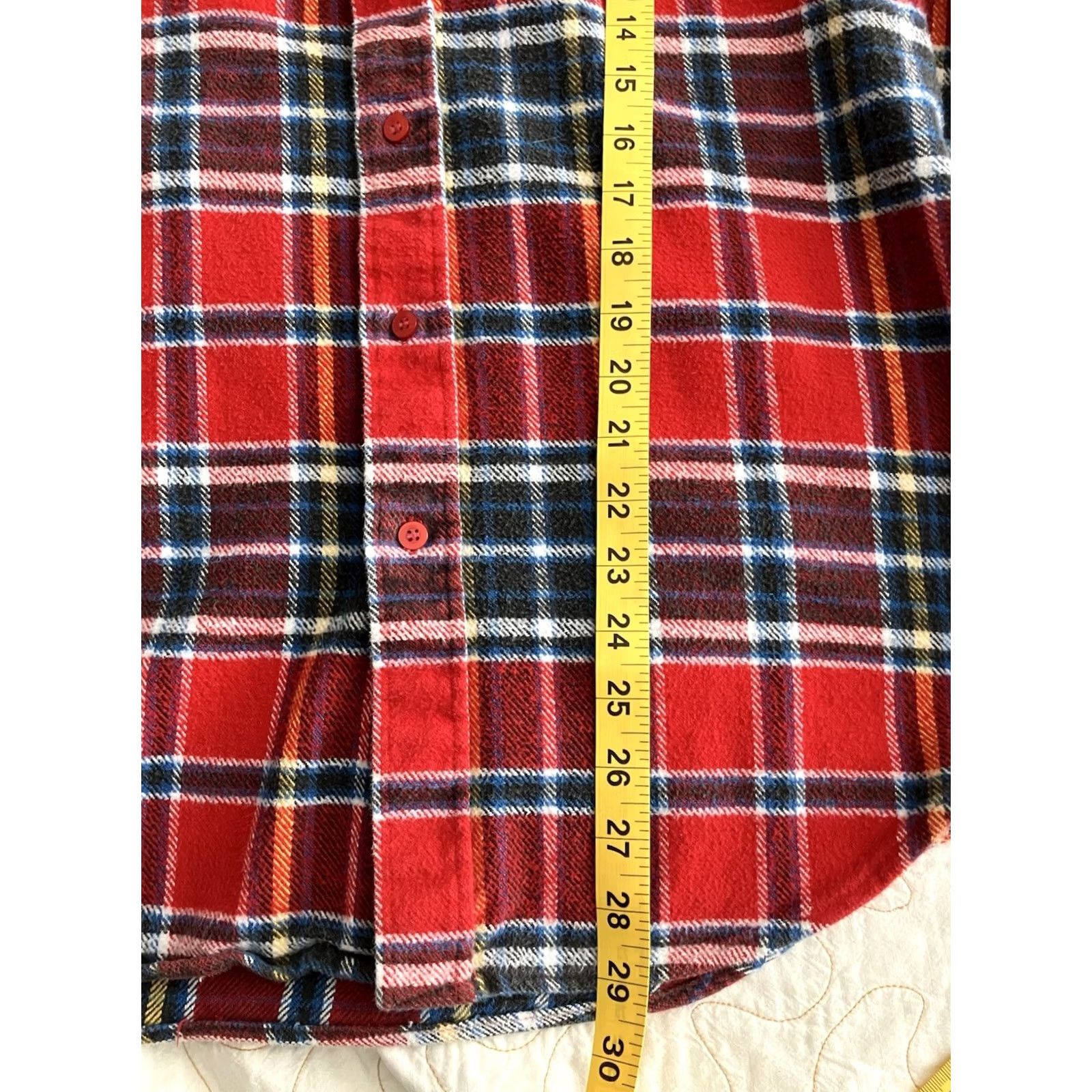 Vintage VINTAGE VIP Flannel Shirt Mens Size Large Button-Down Red Plaid Cotton Shirt Size US L / EU 52-54 / 3 - 6 Thumbnail