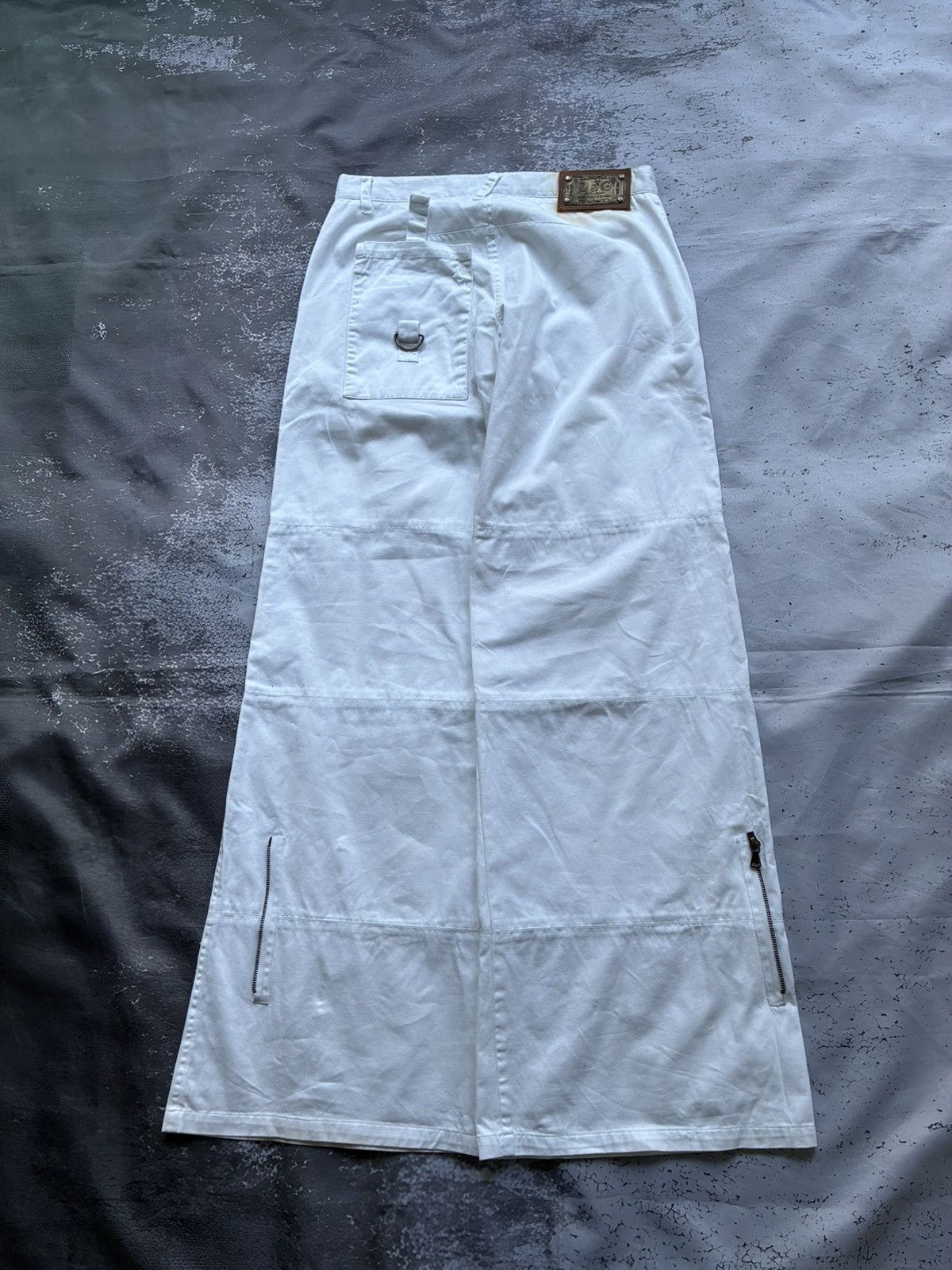 Dolce & Gabbana Dolce & Gabanna AW03 Multi zip White Cargo Pants Size US 33 - 2 Thumbnail